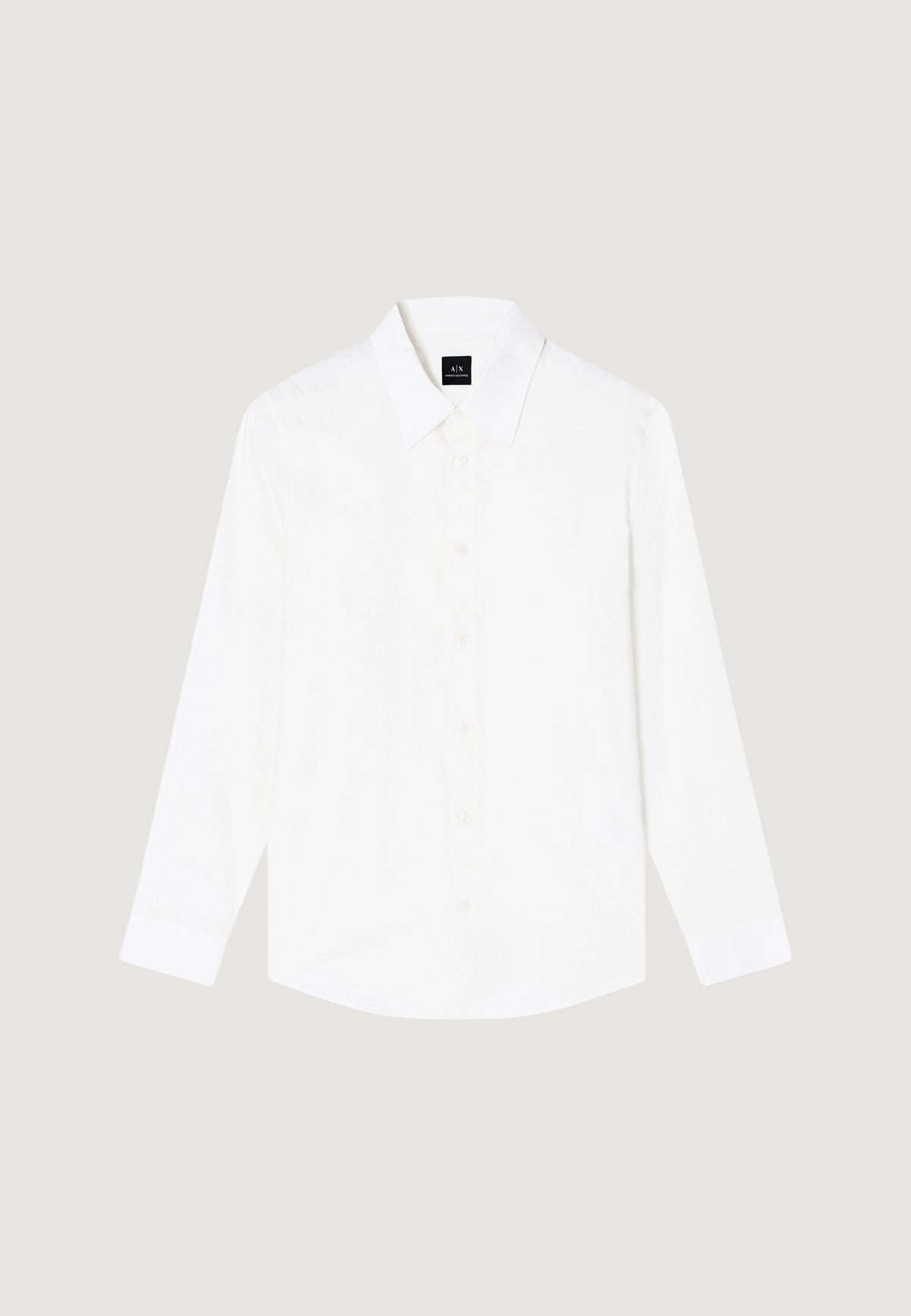 Armani Exchange Katoenen Overhemd met Geometrisch Patroon – Wit