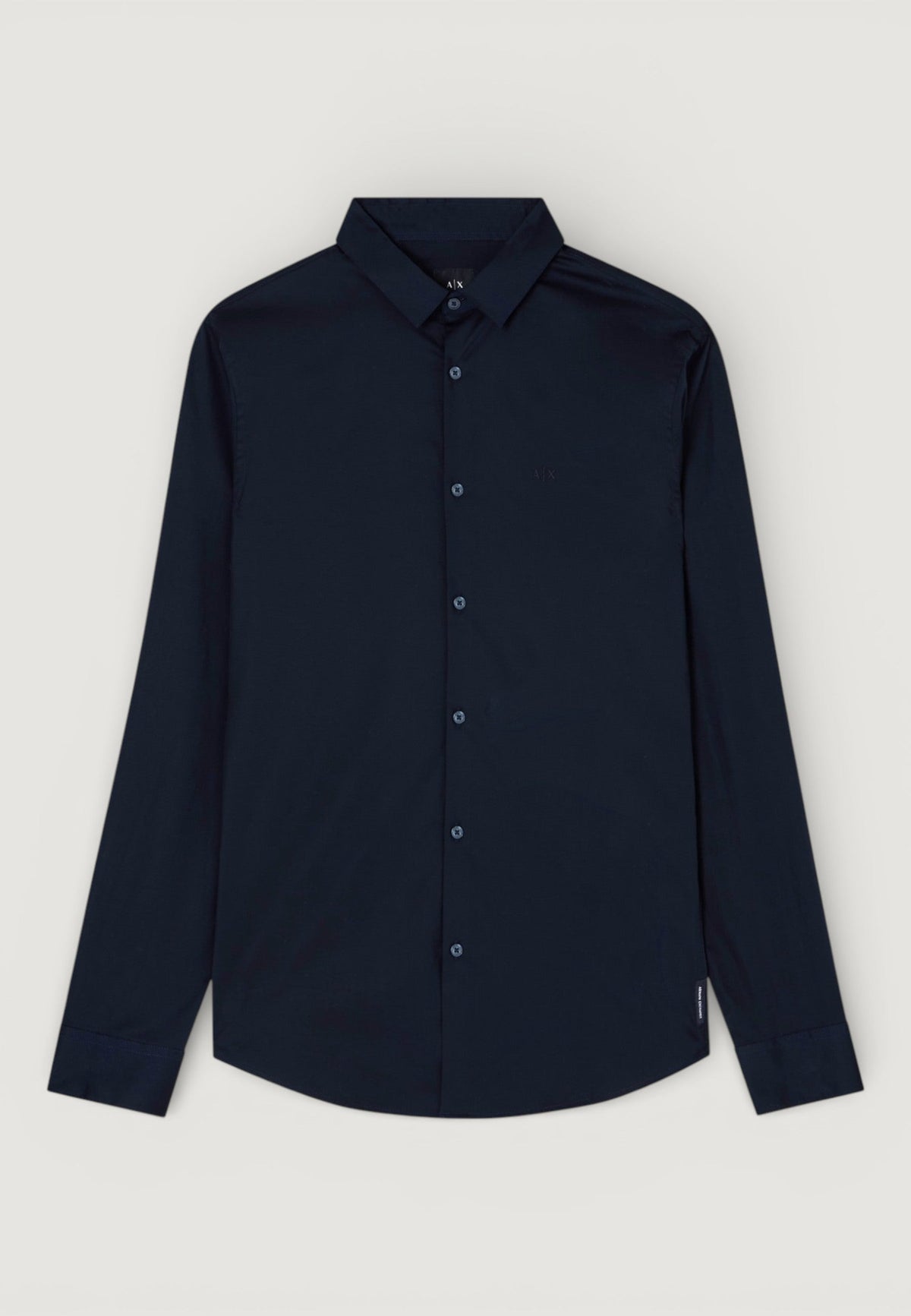 Armani Exchange Katoenen Overhemd met Lange Mouwen – Blauw