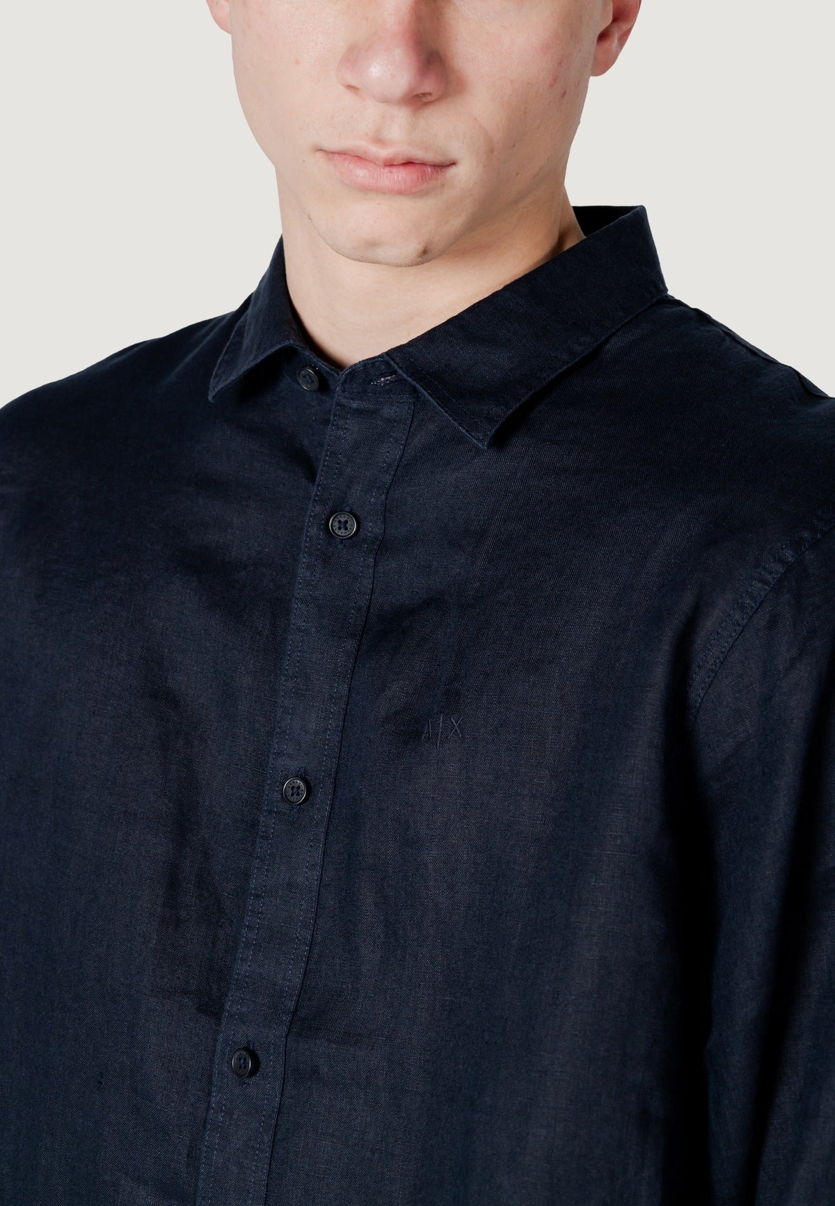 Armani Exchange Linnen Overhemd – Blauw