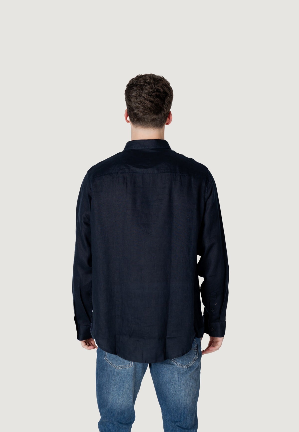 Armani Exchange Linnen Overhemd – Blauw
