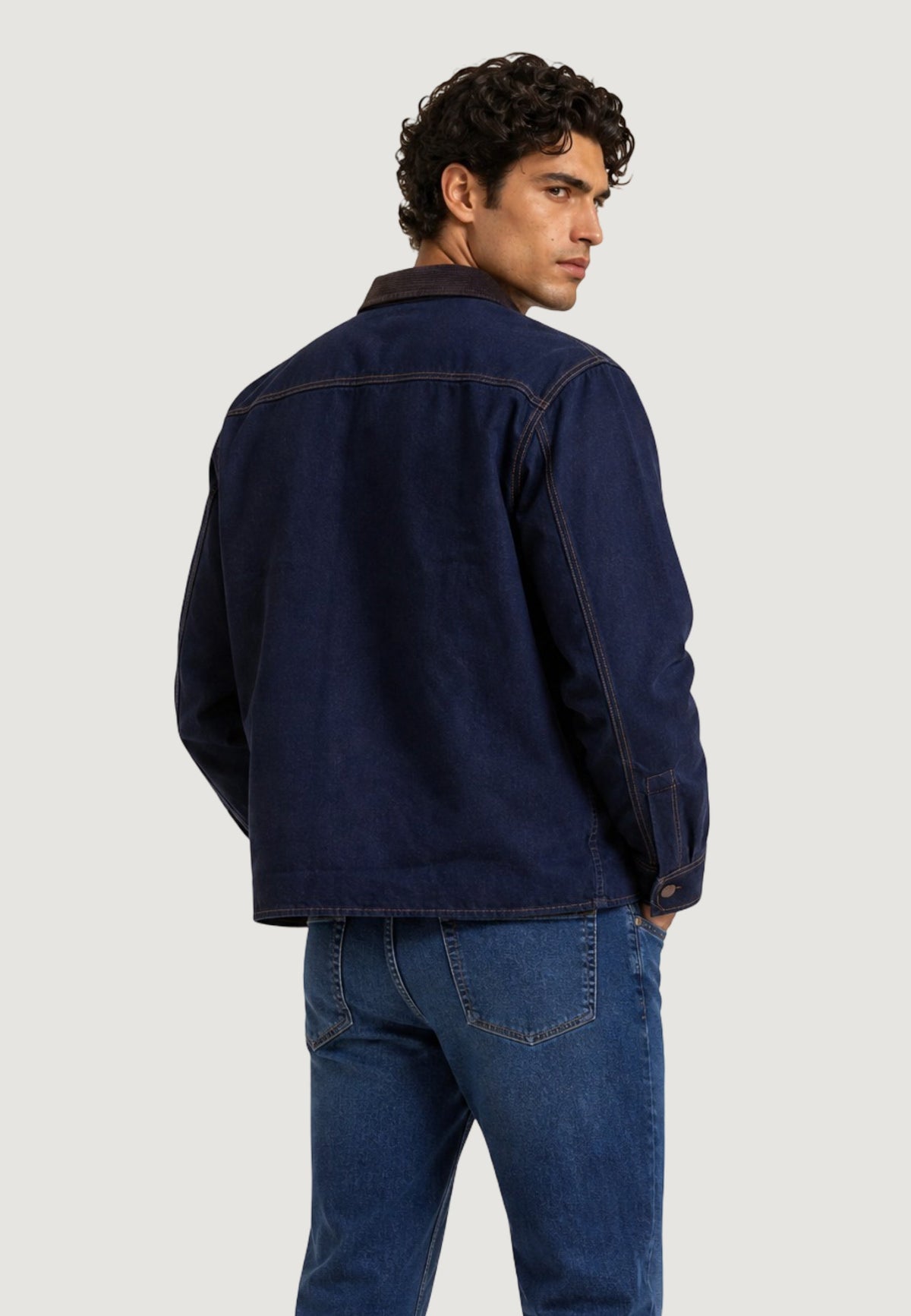 Armani Exchange Katoenen Overhemd met Voorzakken – Marineblauw