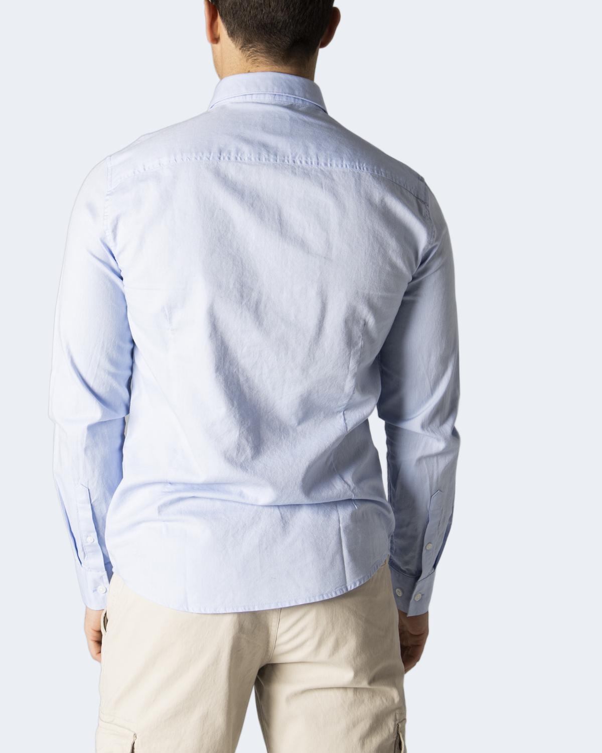 Armani Exchange Katoenen Overhemd met Lange Mouwen – Lichtblauw