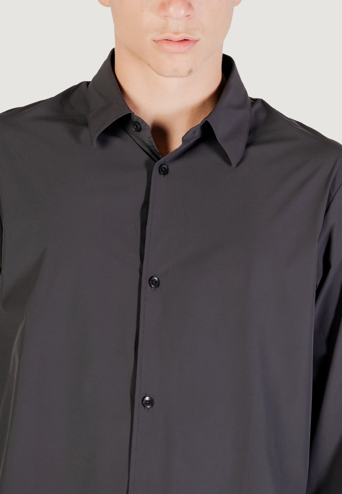 Armani Exchange Polyamide Overhemd met Lange Mouwen – Zwart
