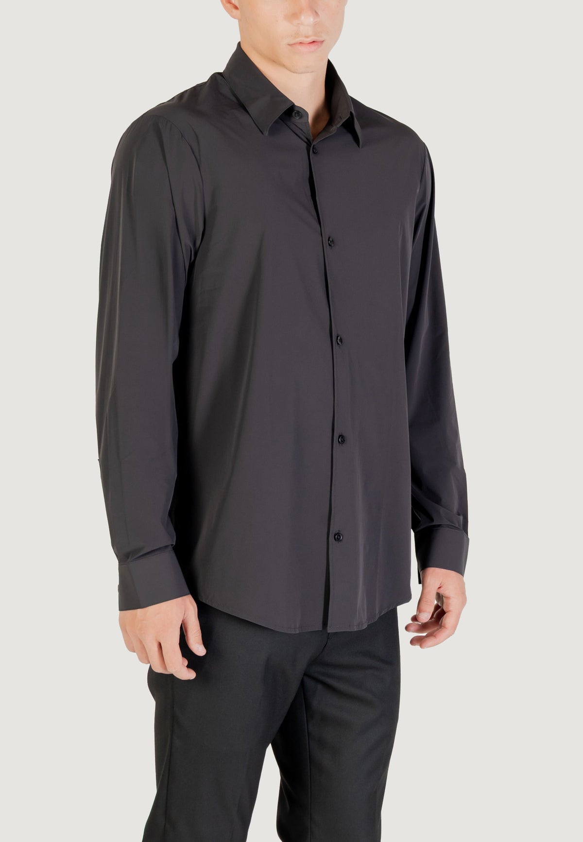 Armani Exchange Polyamide Overhemd met Lange Mouwen – Zwart