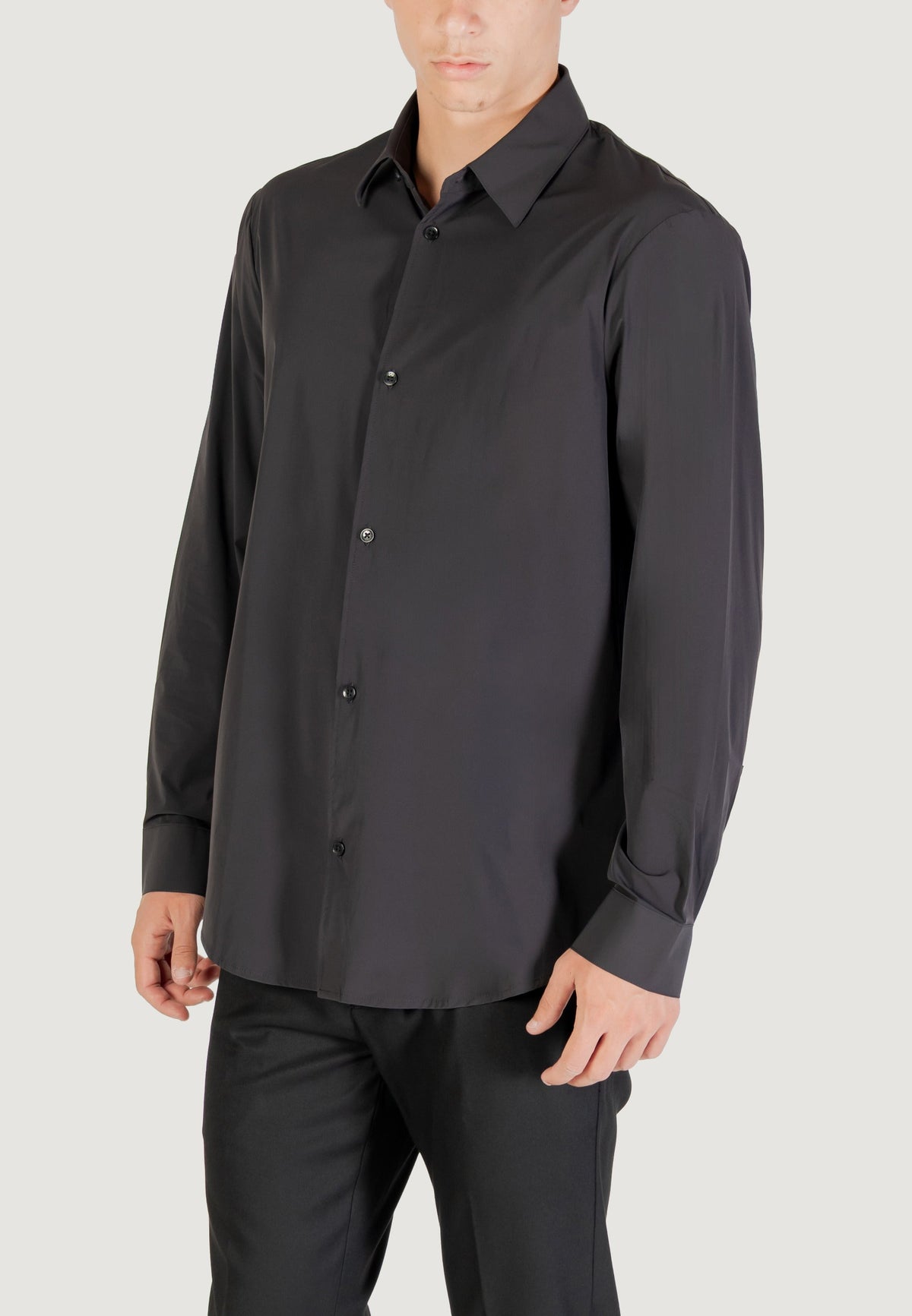 Armani Exchange Polyamide Overhemd met Lange Mouwen – Zwart