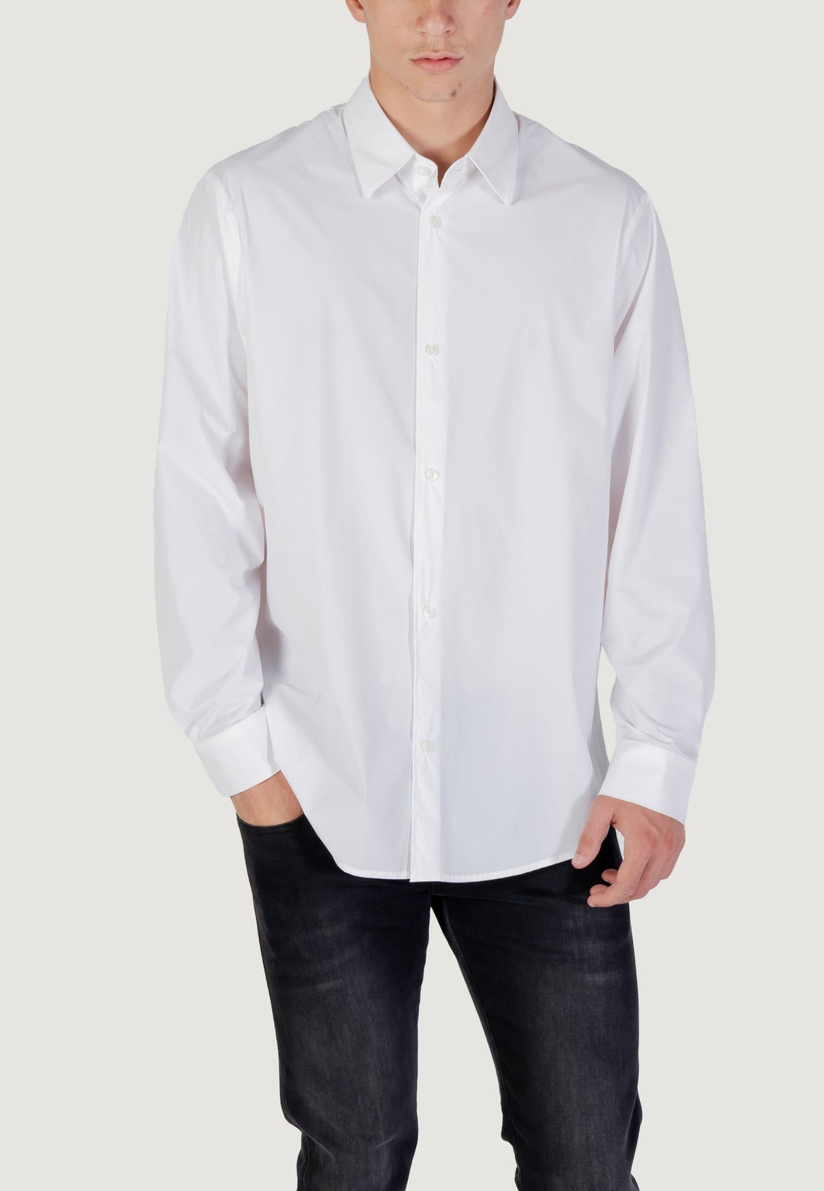 Armani Exchange Polyamide Overhemd met Lange Mouwen – Wit