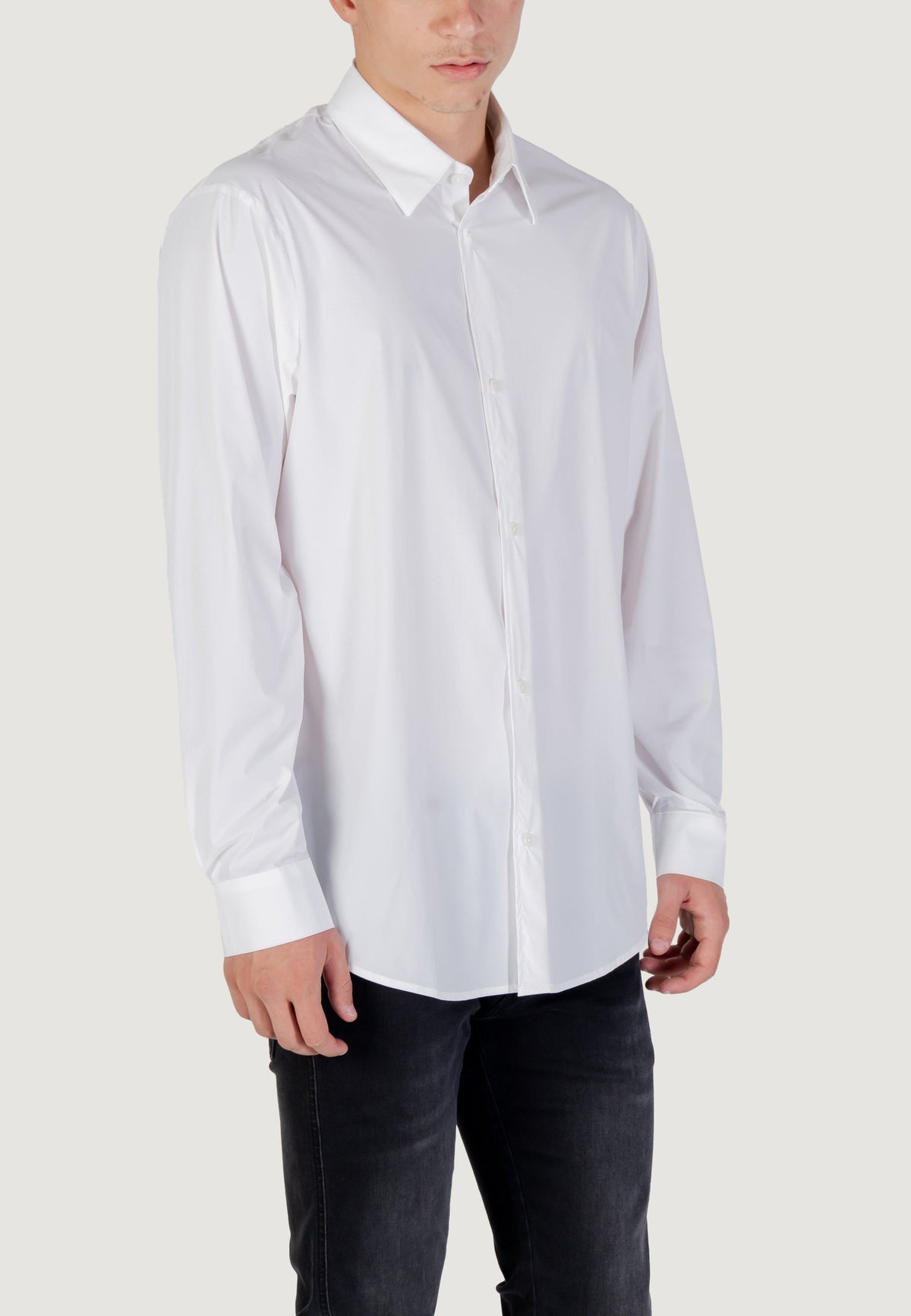 Armani Exchange Polyamide Overhemd met Lange Mouwen – Wit