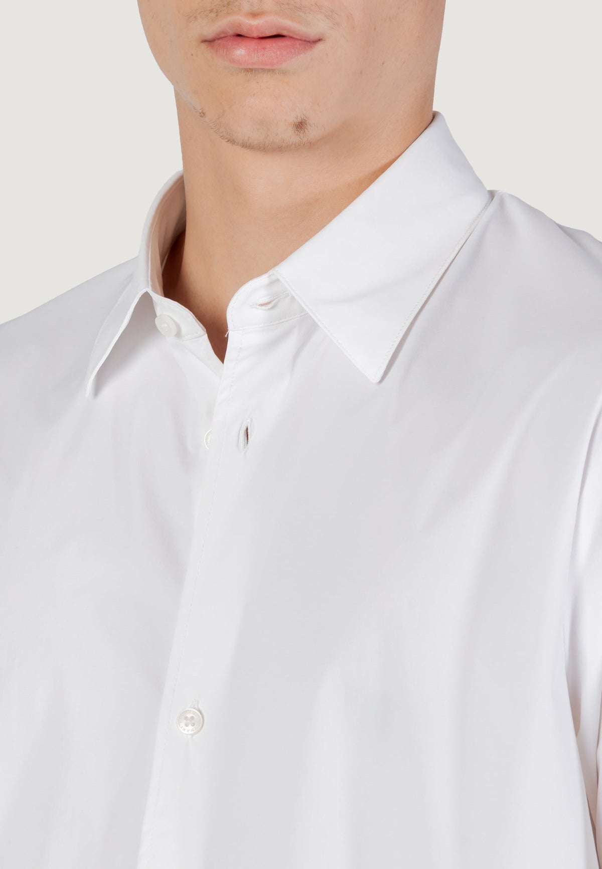 Armani Exchange Polyamide Overhemd met Lange Mouwen – Wit