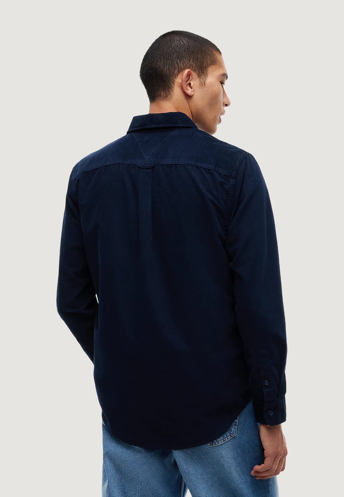 Tommy Hilfiger Denim overhemd met lange mouwen – Marineblauw