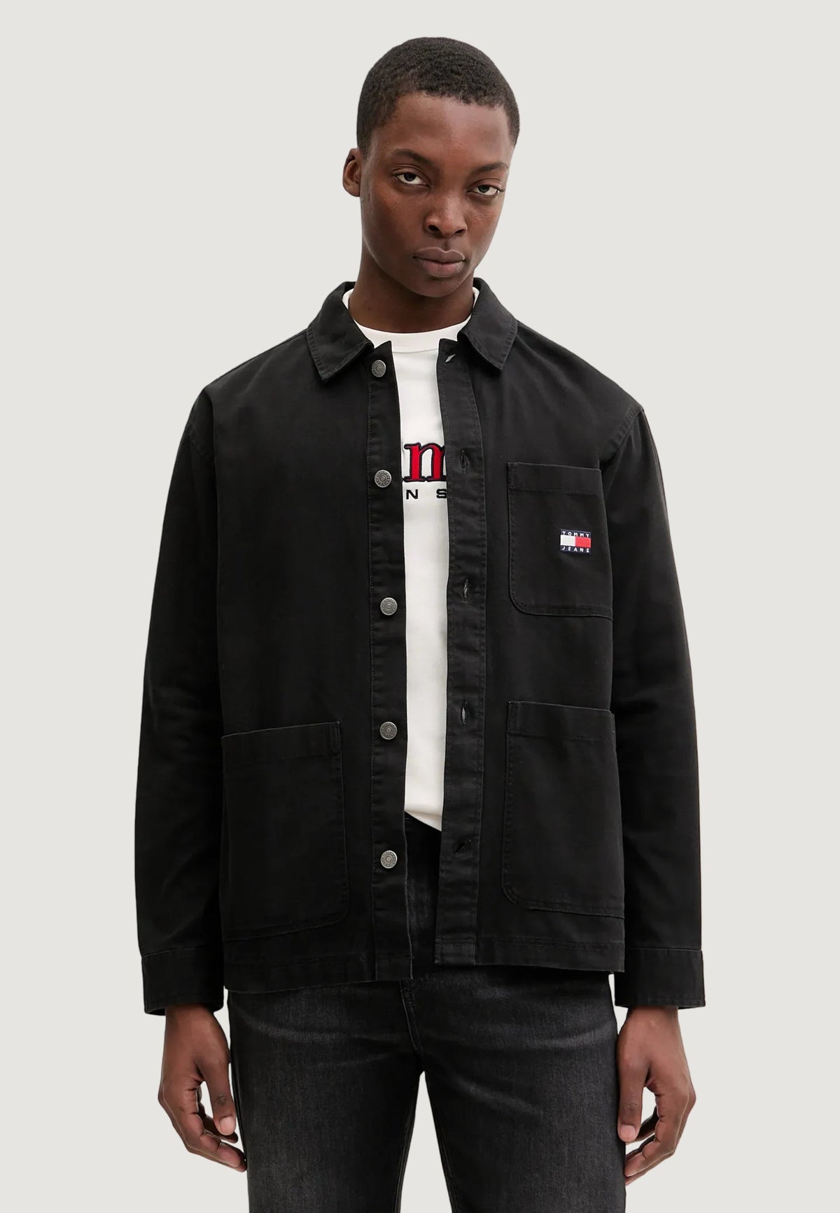 Tommy Hilfiger Overhemd met voorzakken – Zwart