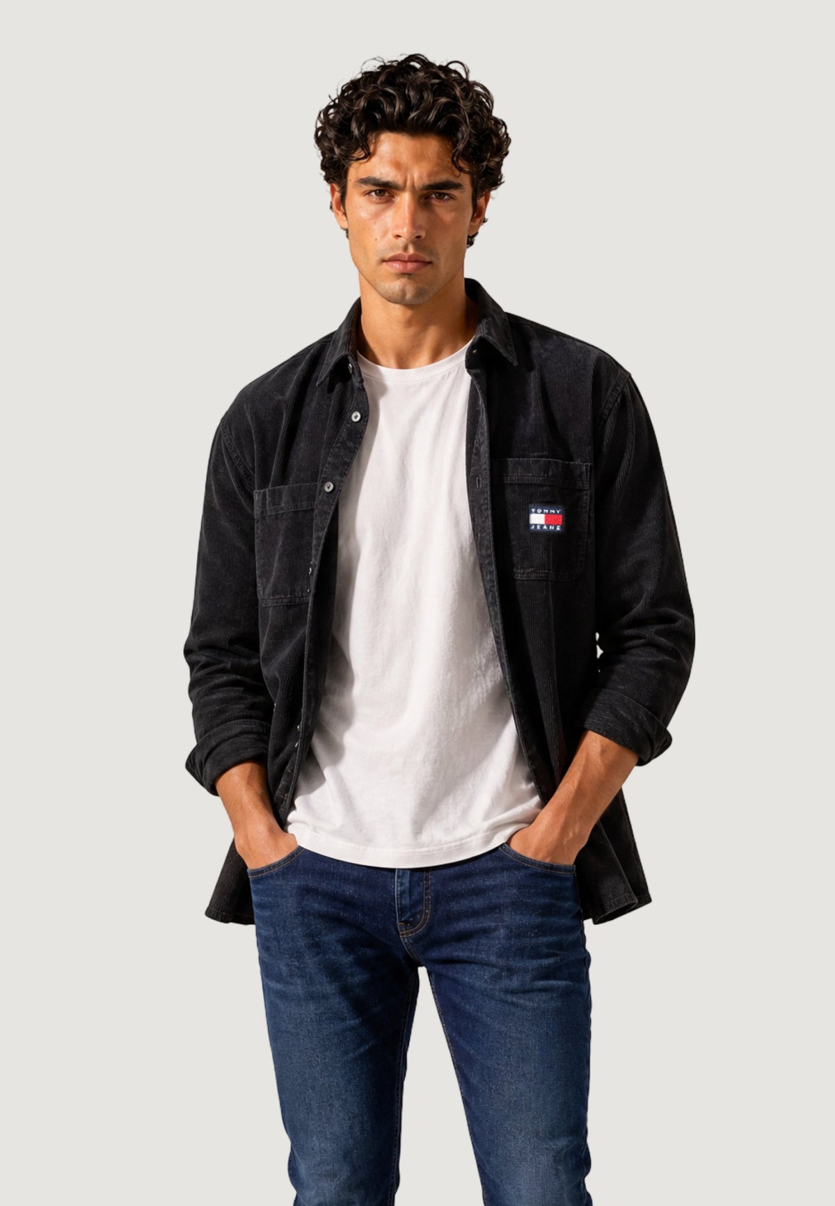 Tommy Hilfiger Overhemd met lange mouwen – Zwart