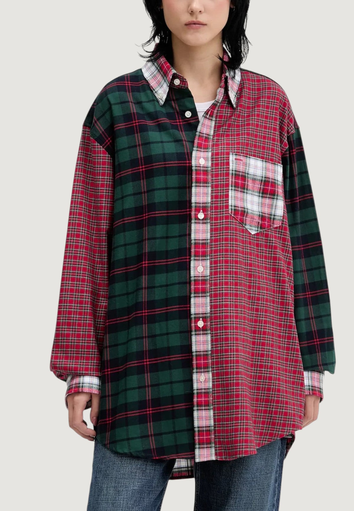 Tommy Hilfiger Geruit overhemd met zak – Rood