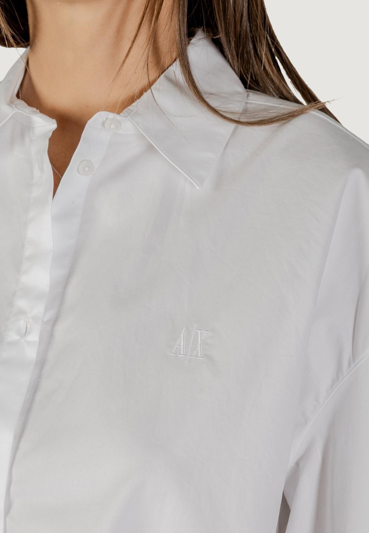 Armani Exchange Katoenen Blouse met Lange Mouwen – Wit