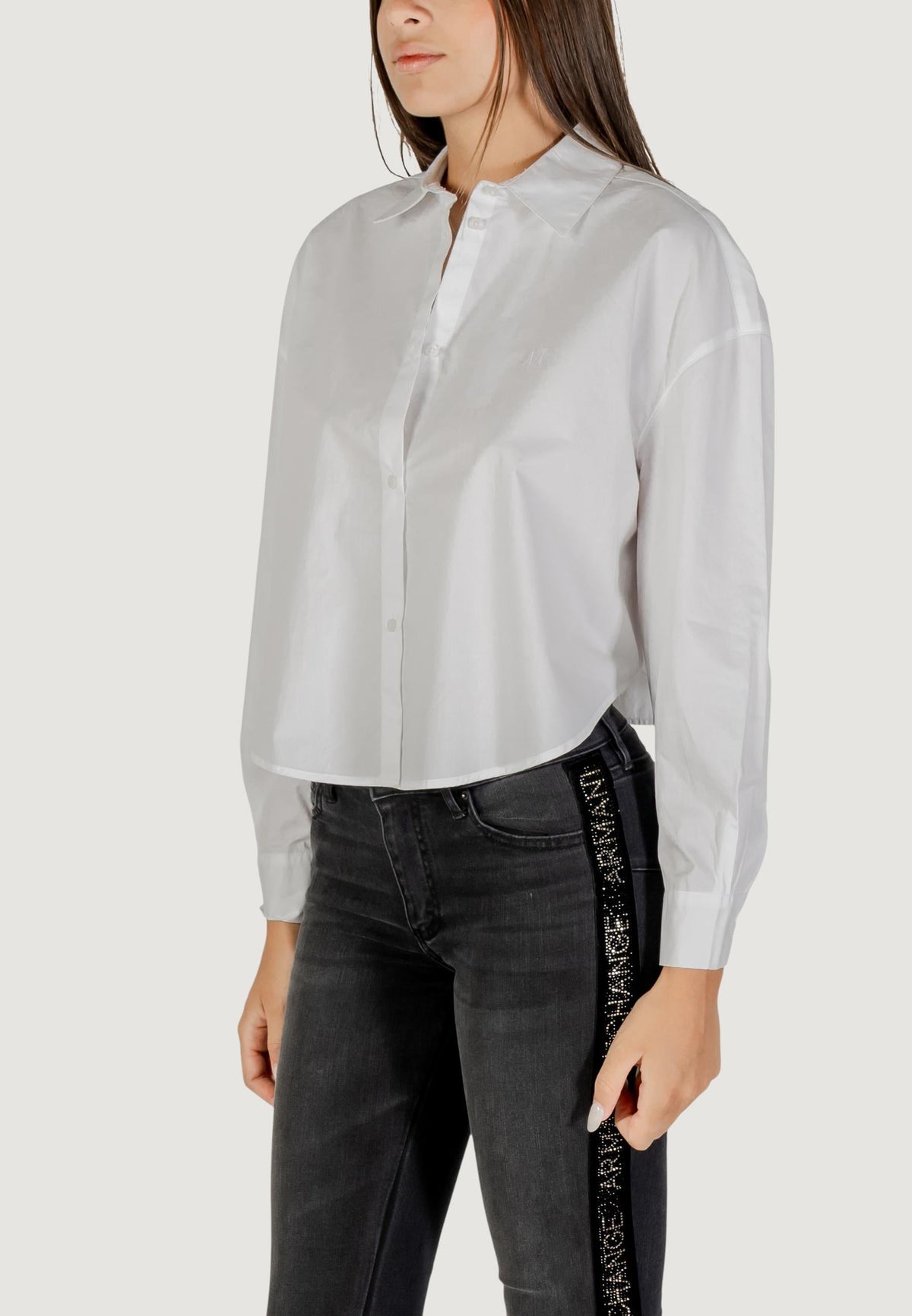 Armani Exchange Katoenen Blouse met Lange Mouwen – Wit