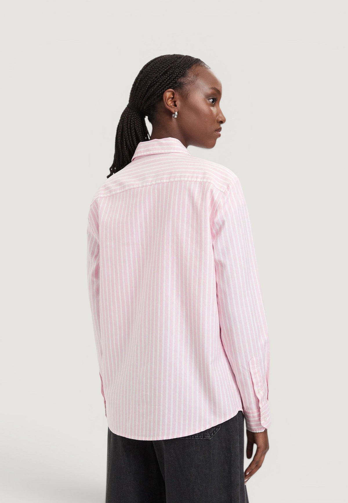 Tommy Hilfiger Gestreept overhemd met lange mouwen – Roze