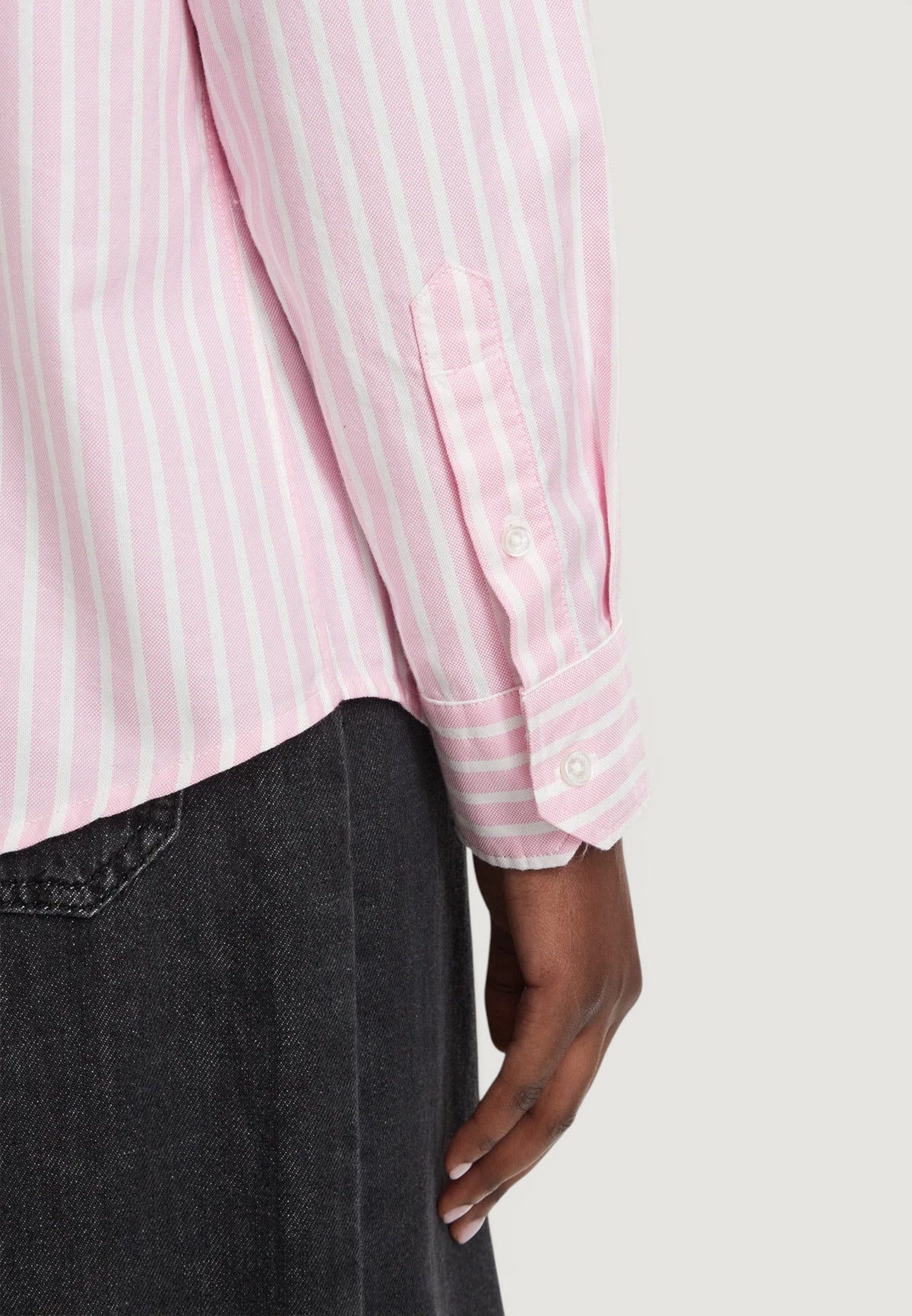 Tommy Hilfiger Gestreept overhemd met lange mouwen – Roze