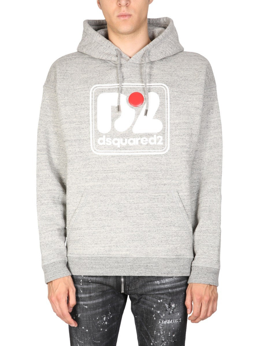 Dsquared2 Herca Hoodie met camouflagepatch – Grijs