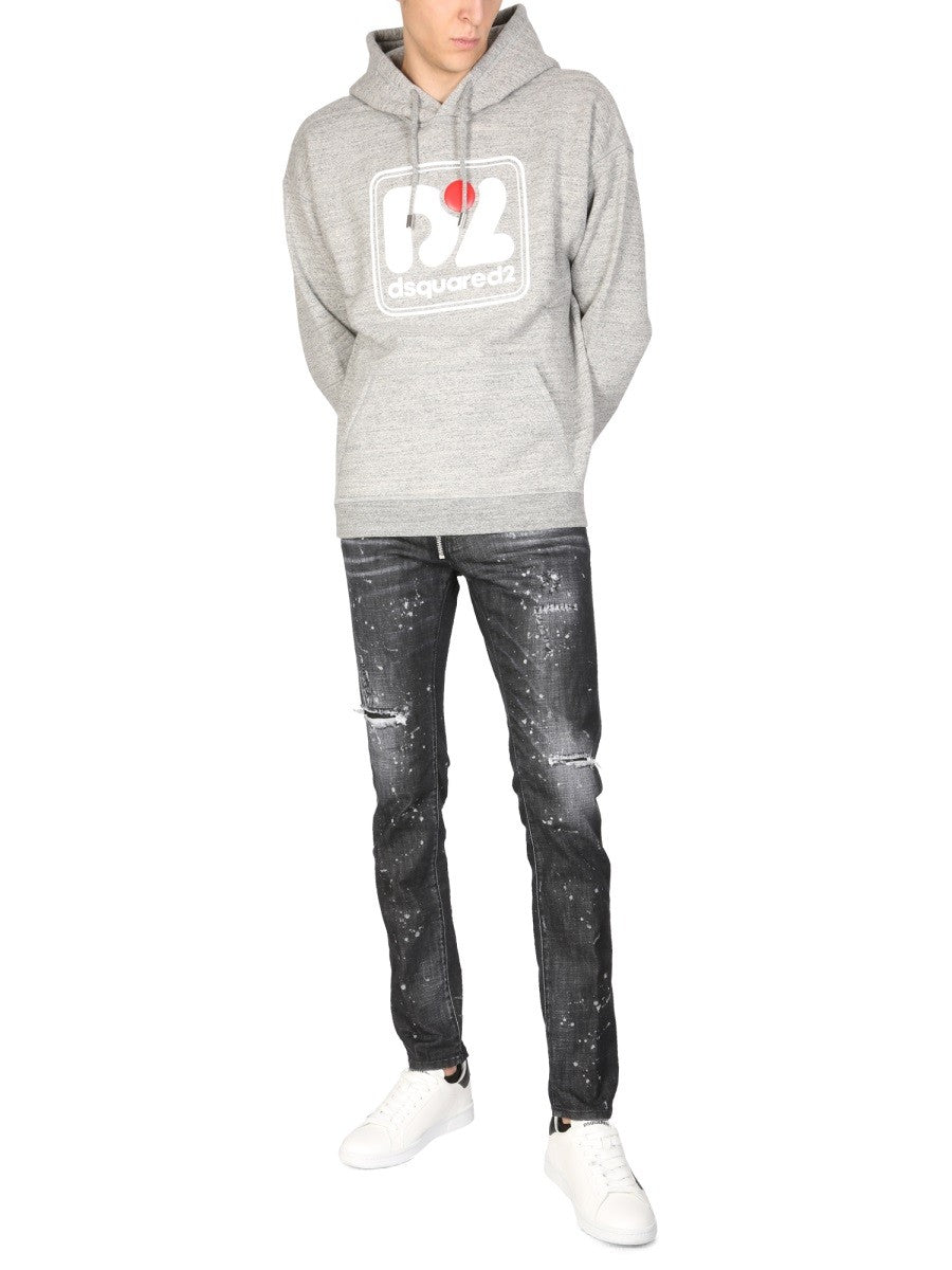 Dsquared2 Herca Hoodie met camouflagepatch – Grijs