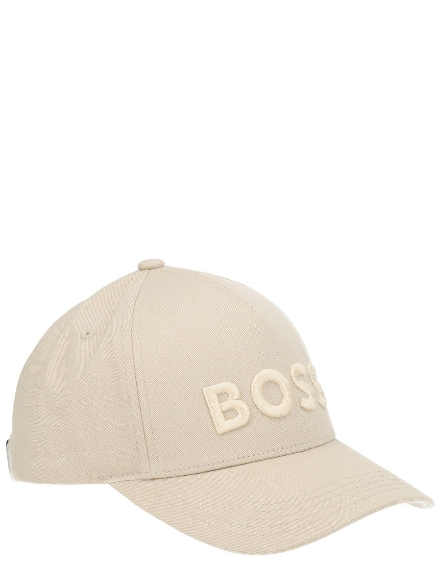 Boss Katoenen Pet met logo – Beige