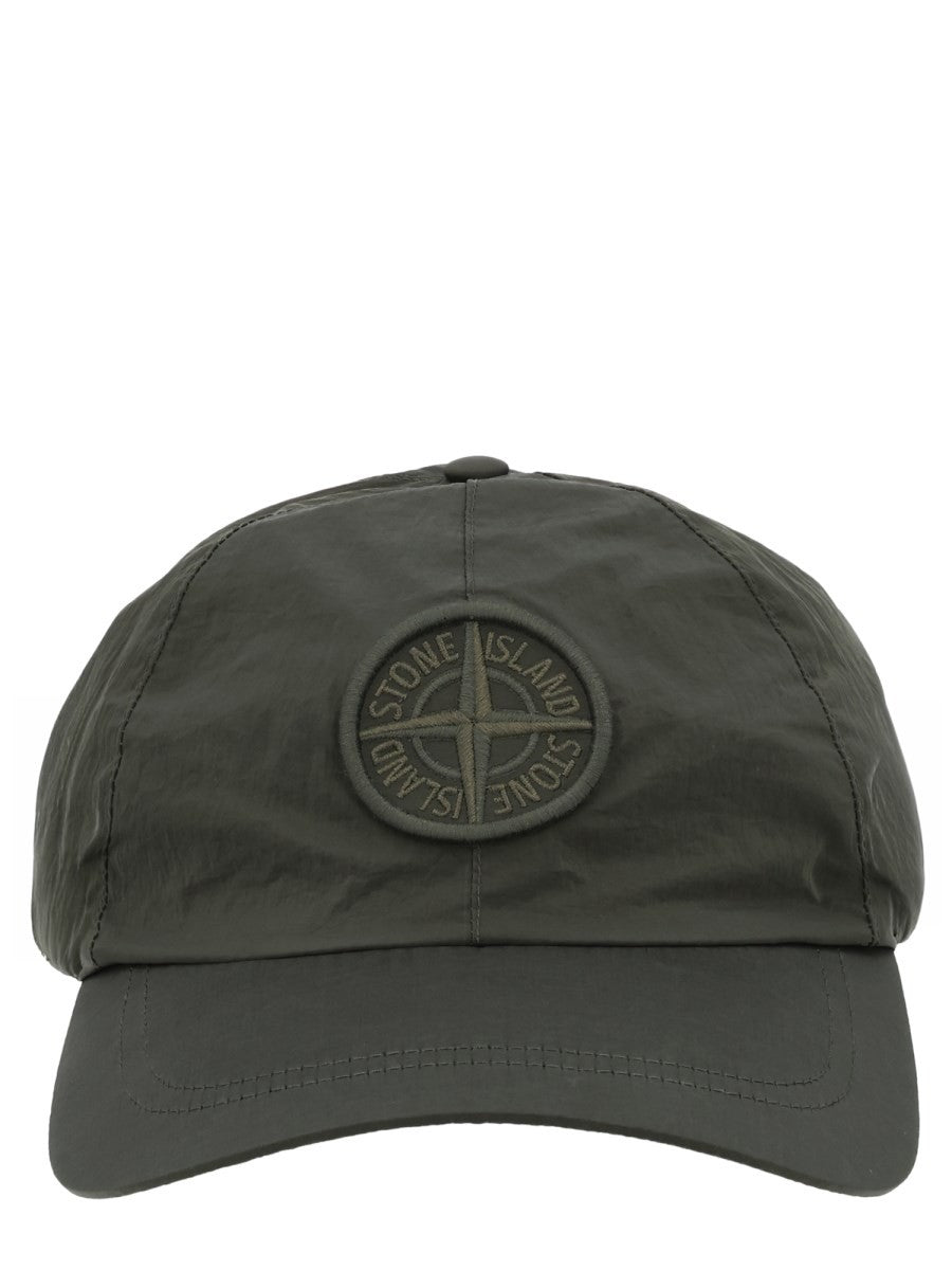 Stone Island Nylon Baseballpet – Olijfgroen