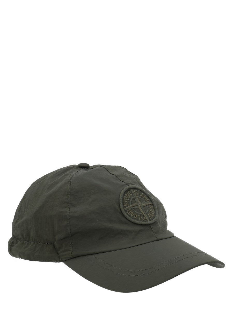 Stone Island Nylon Baseballpet – Olijfgroen