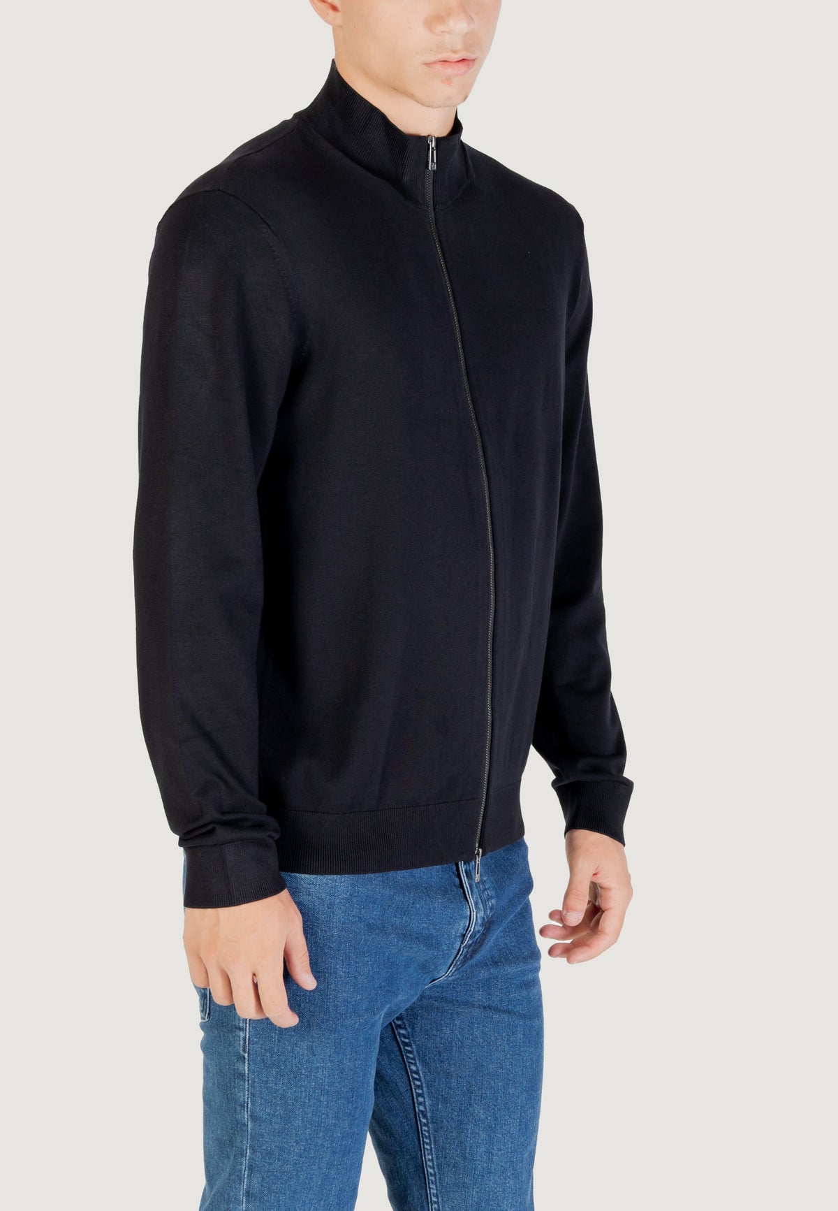 Armani Exchange Cardigan met Knopen – Blauw