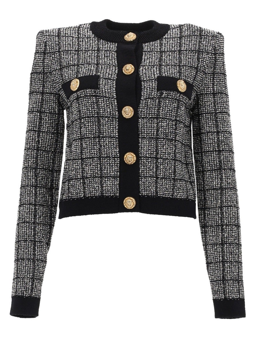 Balmain Cardigan met Sierknopen – Zwart