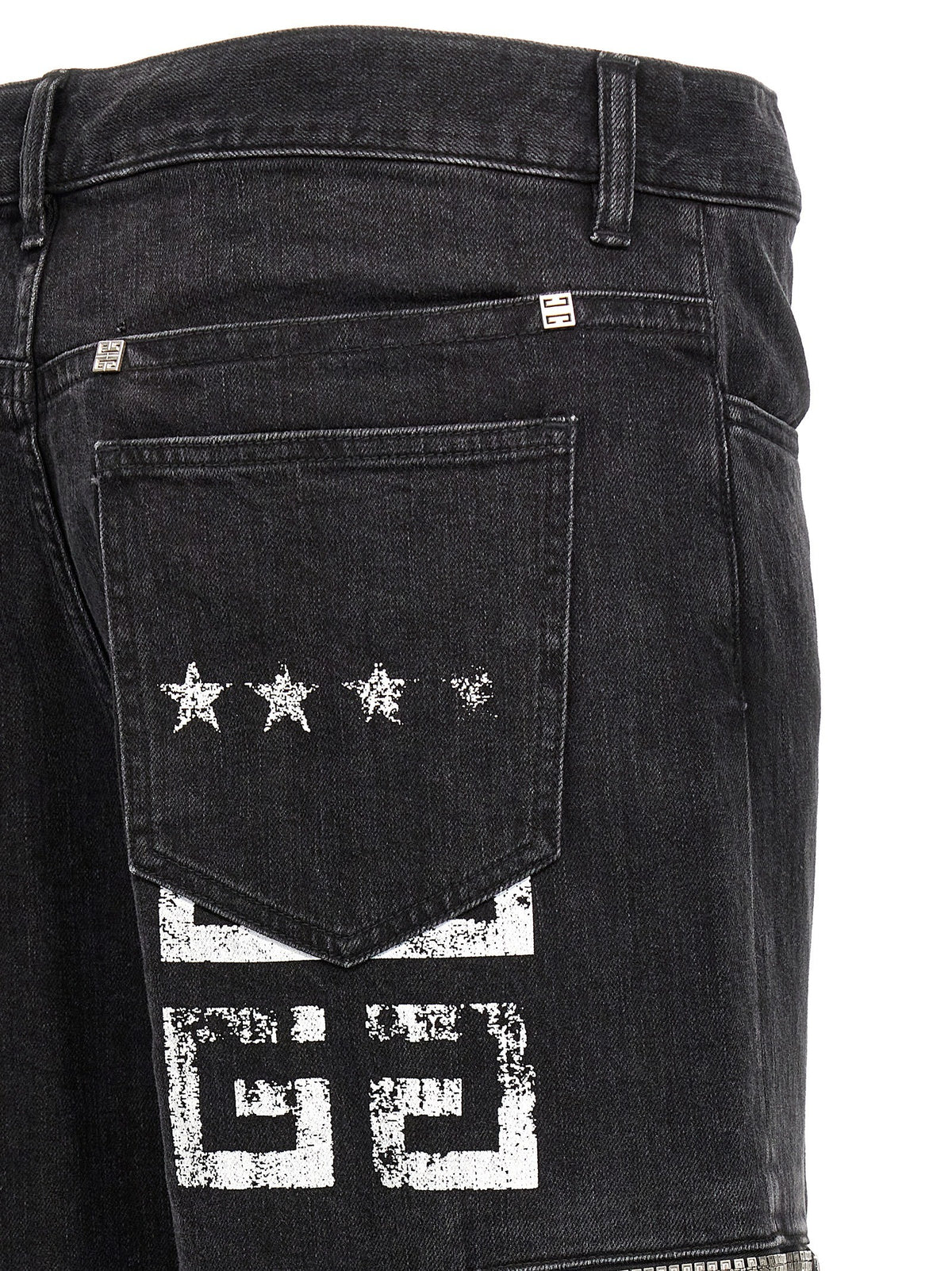 Givenchy Cargo Jeans met 4G-print – Zwart