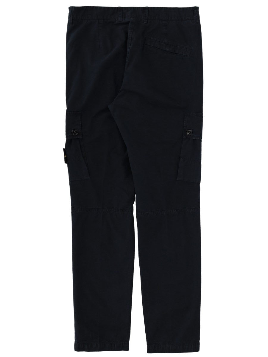 Stone Island Cargobroek met logopatch – Marineblauw