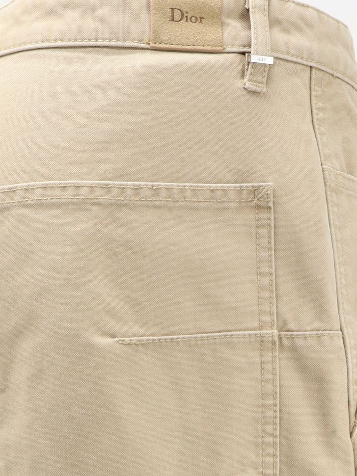 Christian Dior Katoenen Carpenter Broek – Beige