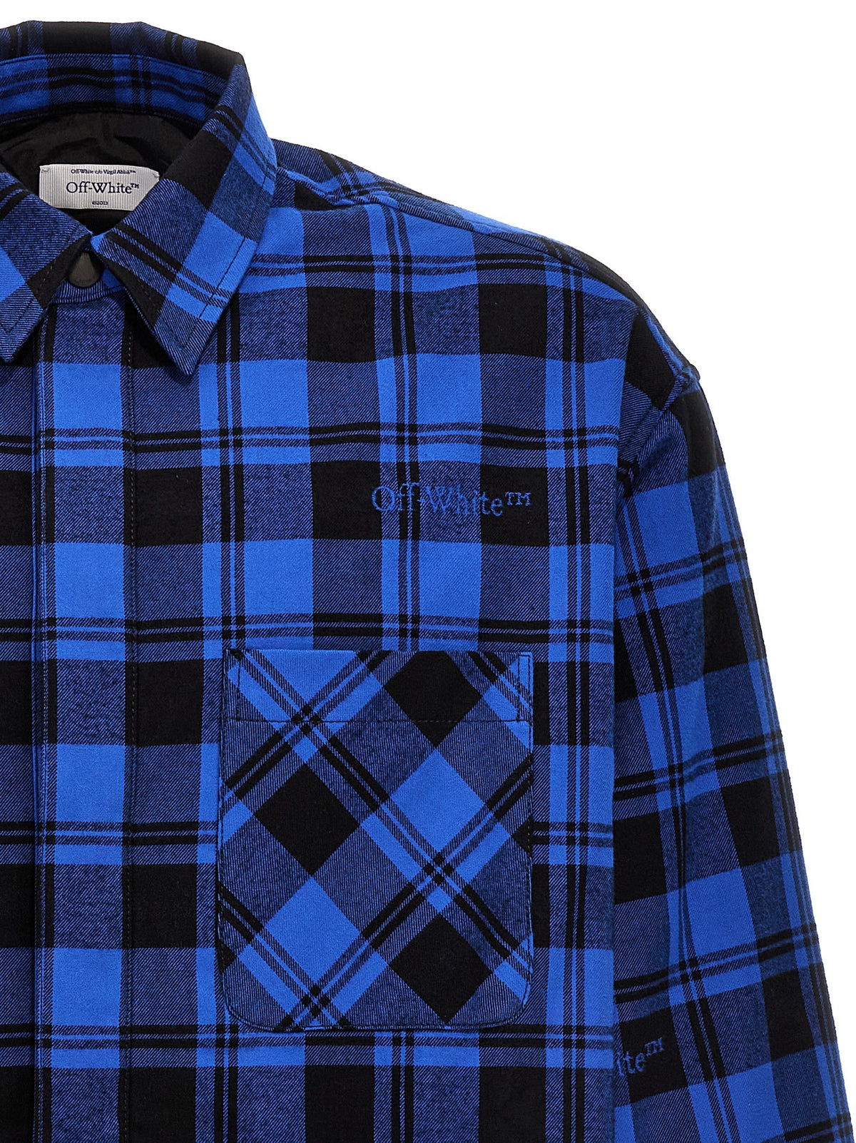 Off-White Check Flannel Overshirt – Blauw / Zwart