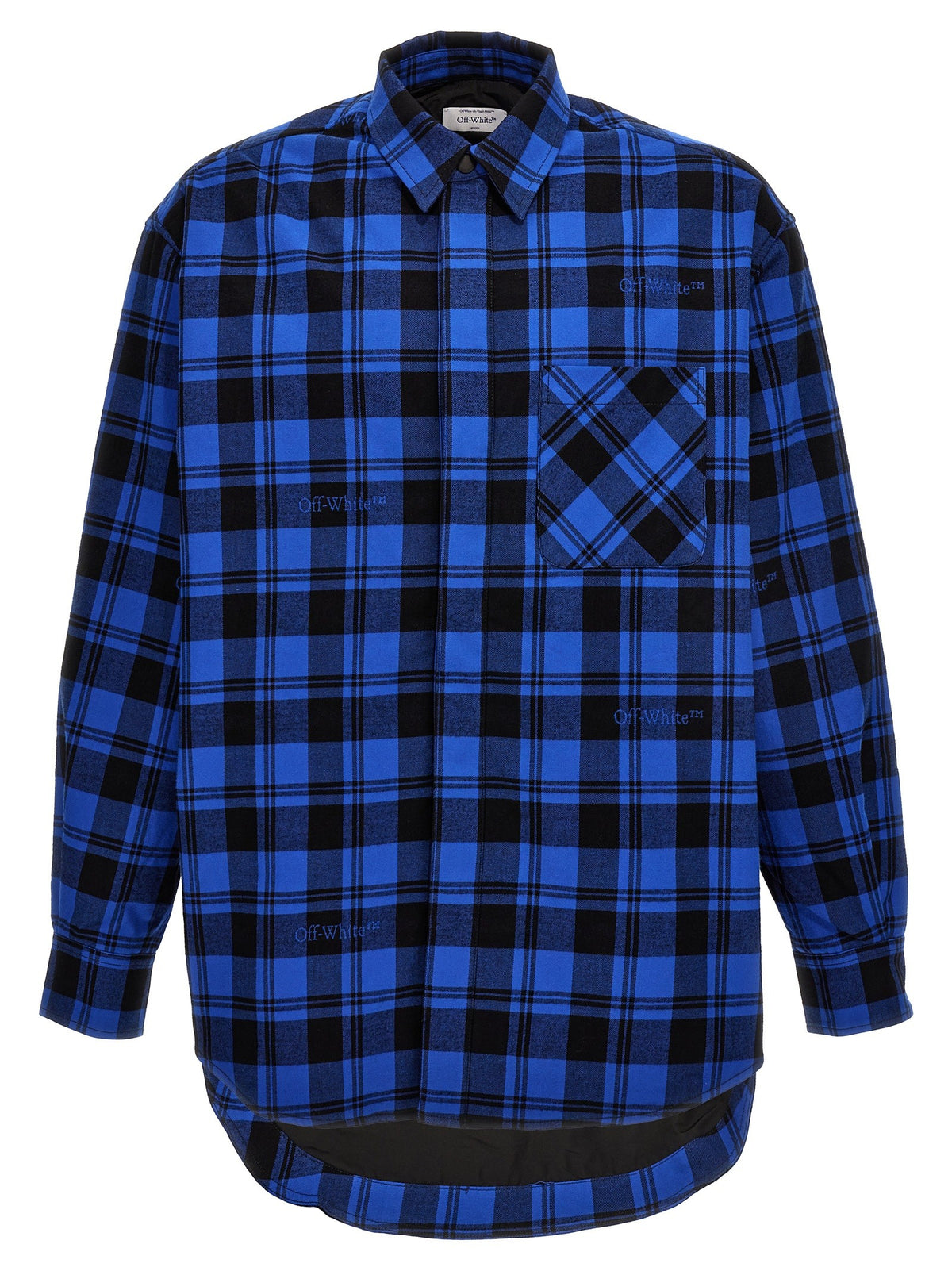 Off-White Check Flannel Overshirt – Blauw / Zwart