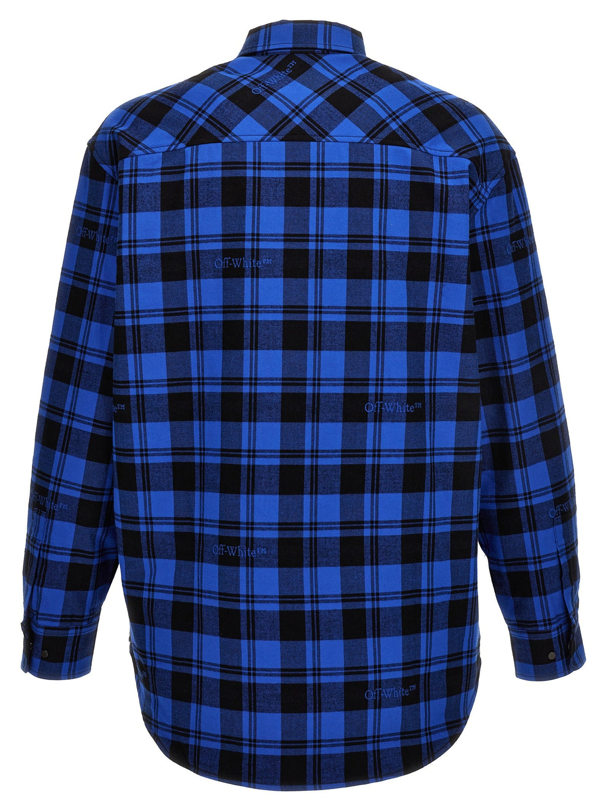 Off-White Check Flannel Overshirt – Blauw / Zwart