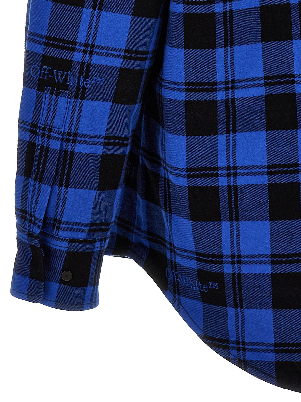 Off-White Check Flannel Overshirt – Blauw / Zwart