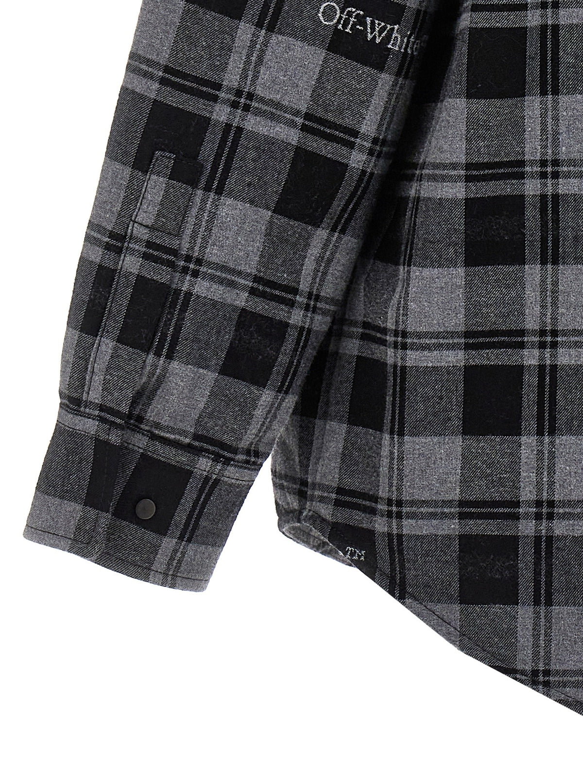 Off-White Check Flannel Padded Jas – Zwart / Grijs