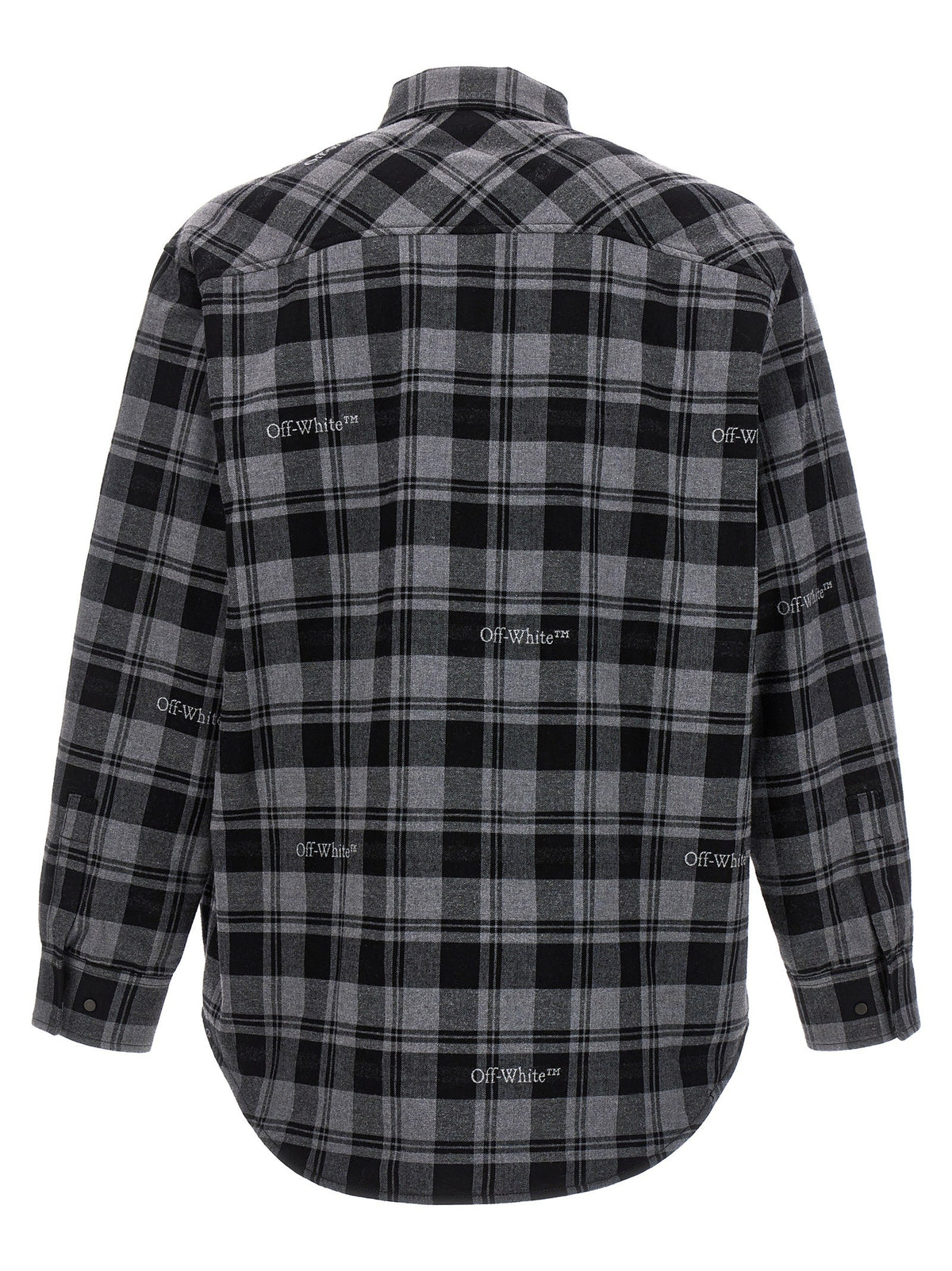Off-White Check Flannel Padded Jas – Zwart / Grijs