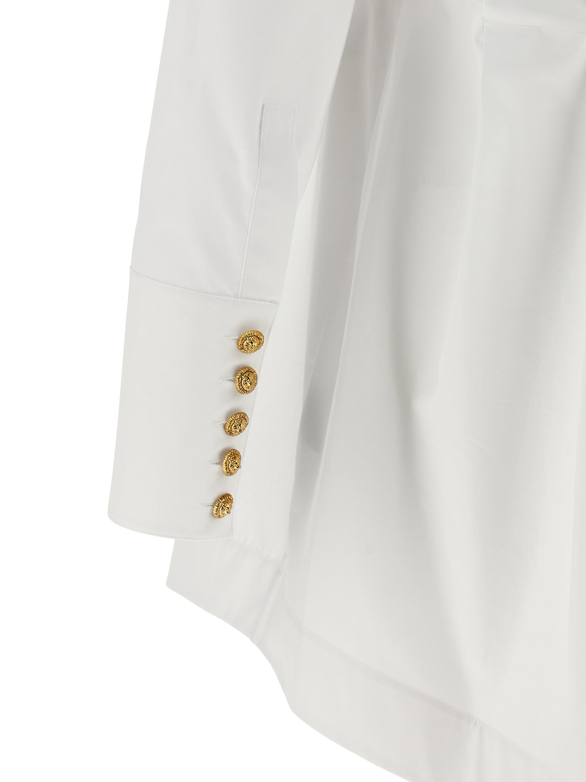 Balmain Blousejurk met plooien – Wit