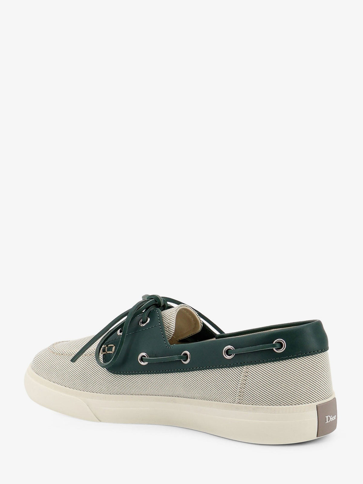 Christian Dior Chester Bootschoenen – Lichtgrijs / Donkergroen