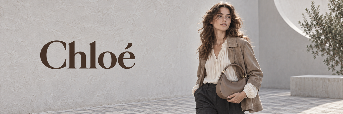 Chloé mode – vrouw in beige jas met Chloé tas
