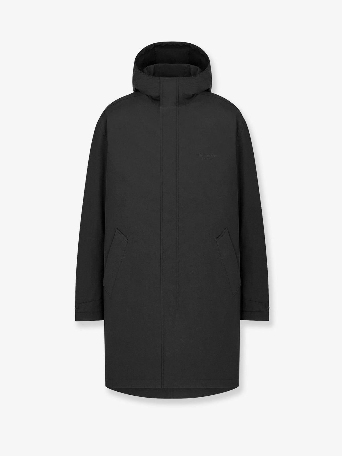 Christian Dior Jas van technische stof met capuchon – Zwart
