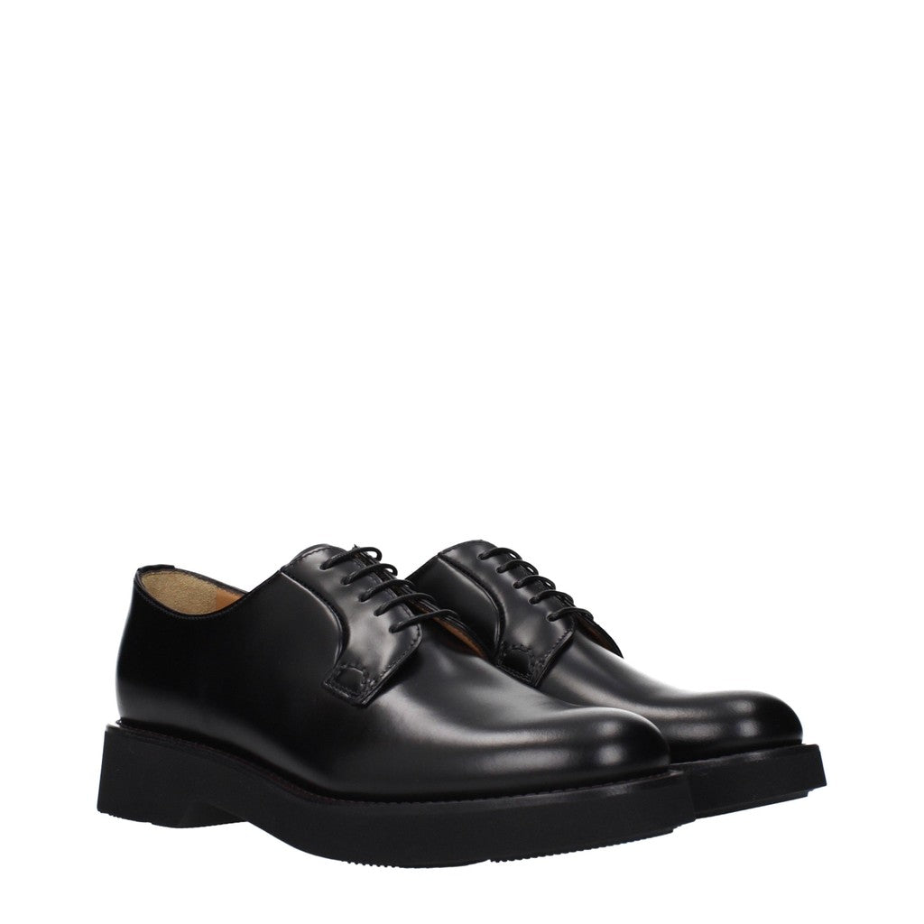 Church's Leren derby's – Zwart