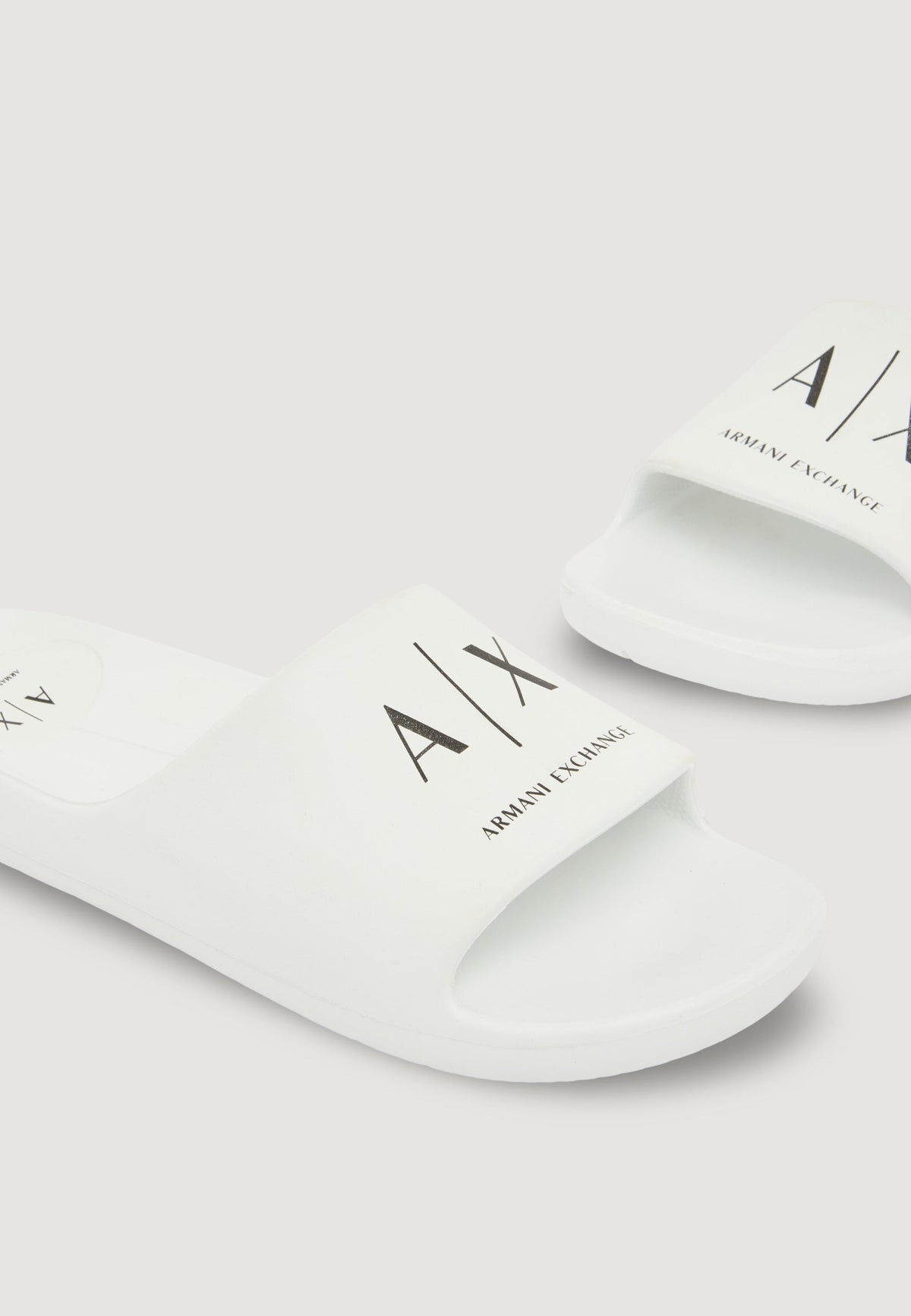 Armani Exchange Rubberen Slippers – Wit