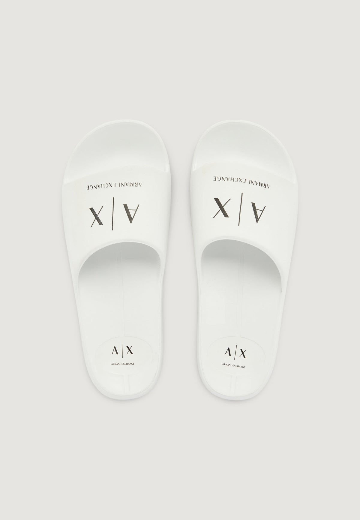 Armani Exchange Rubberen Slippers – Wit