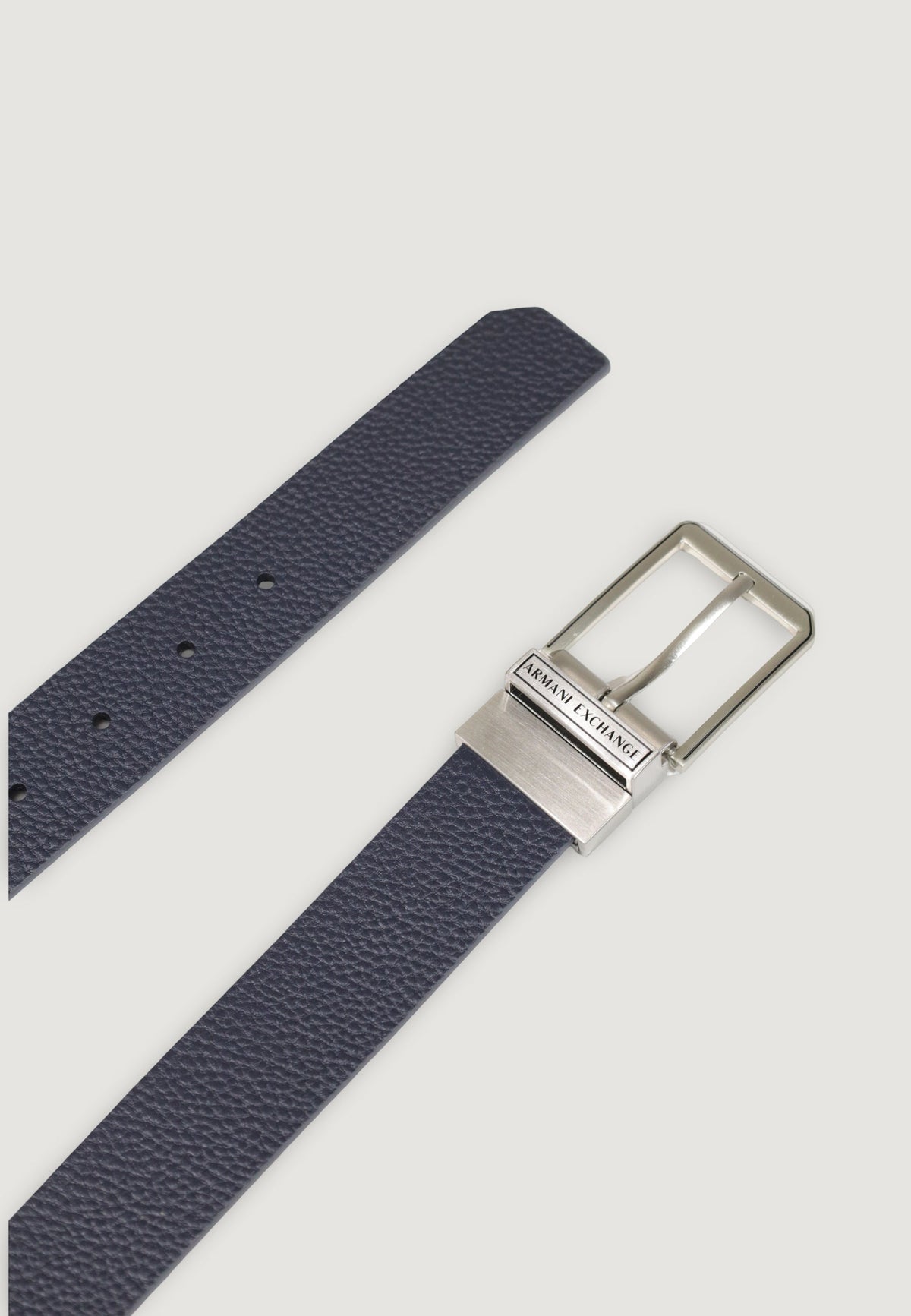 Armani Exchange Leren Riem Heren – Marineblauw / Bruin