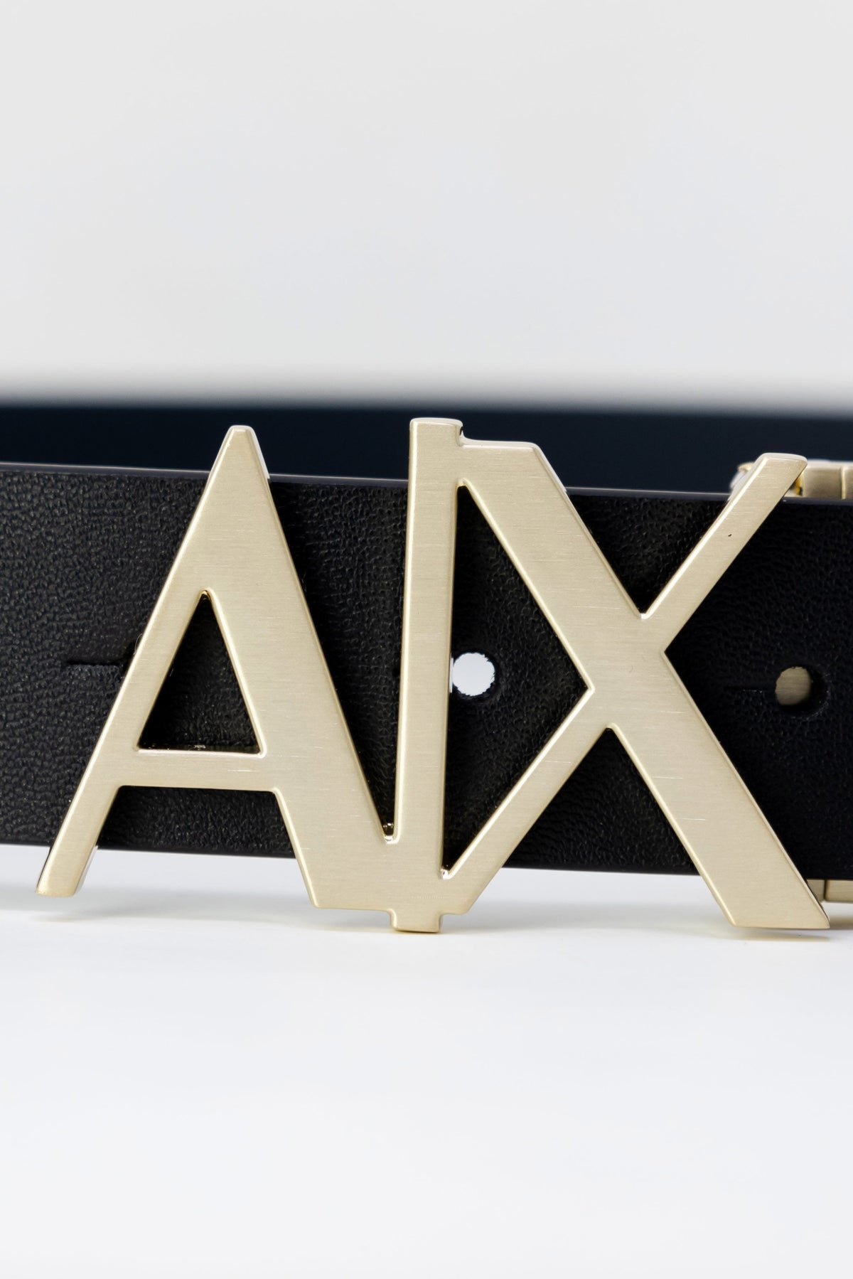 Armani Exchange Leren Riem Heren – Marineblauw