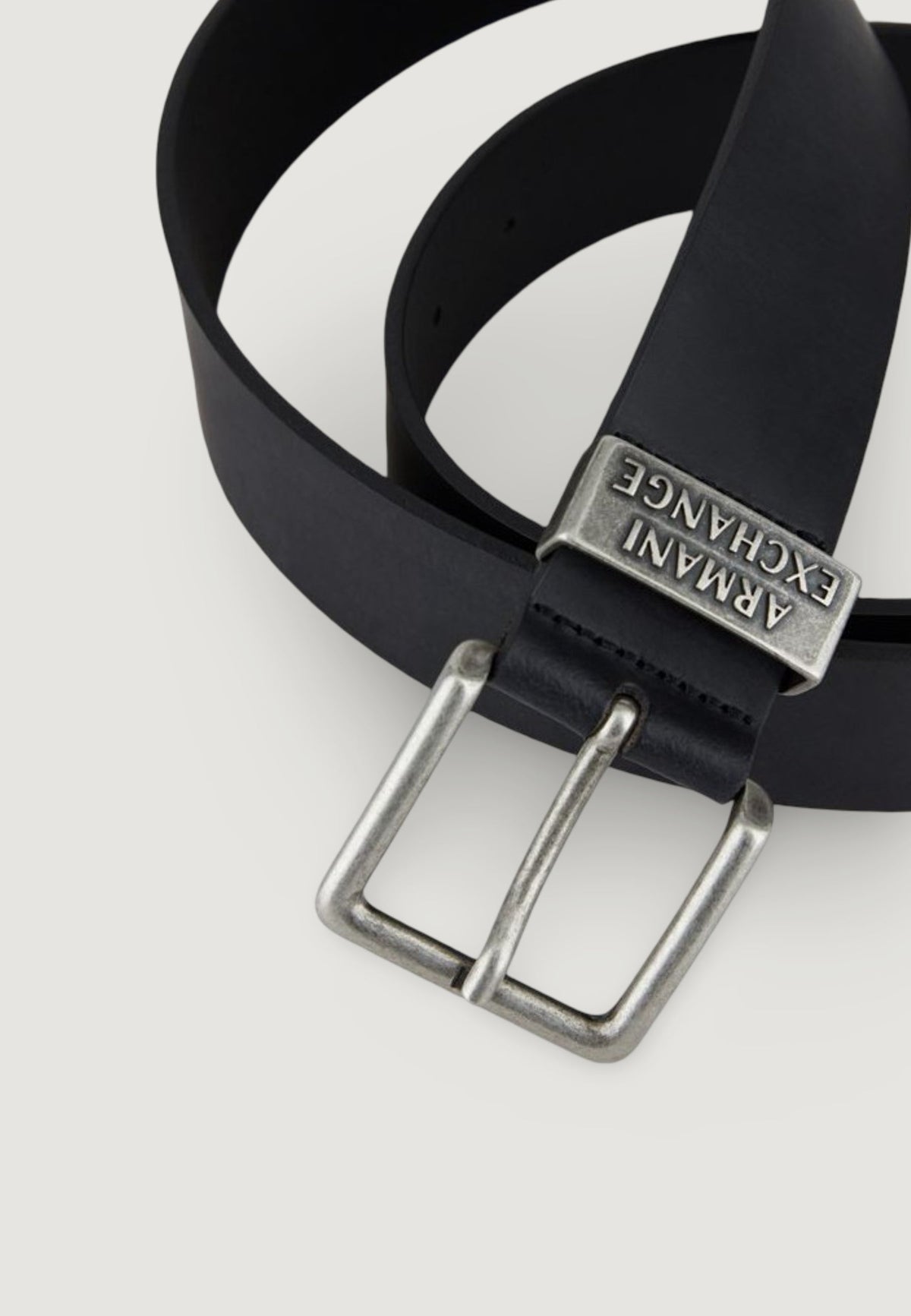 Armani Exchange Leren Riem Heren – Zwart