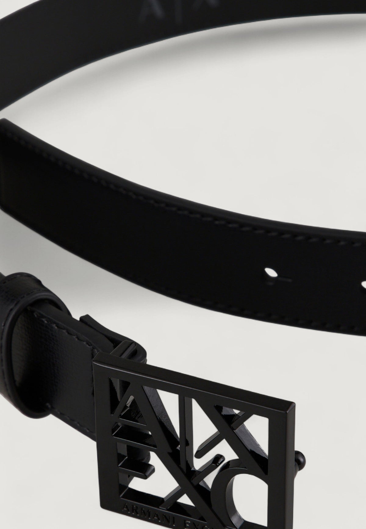 Armani Exchange Leren Riem Dames – Zwart