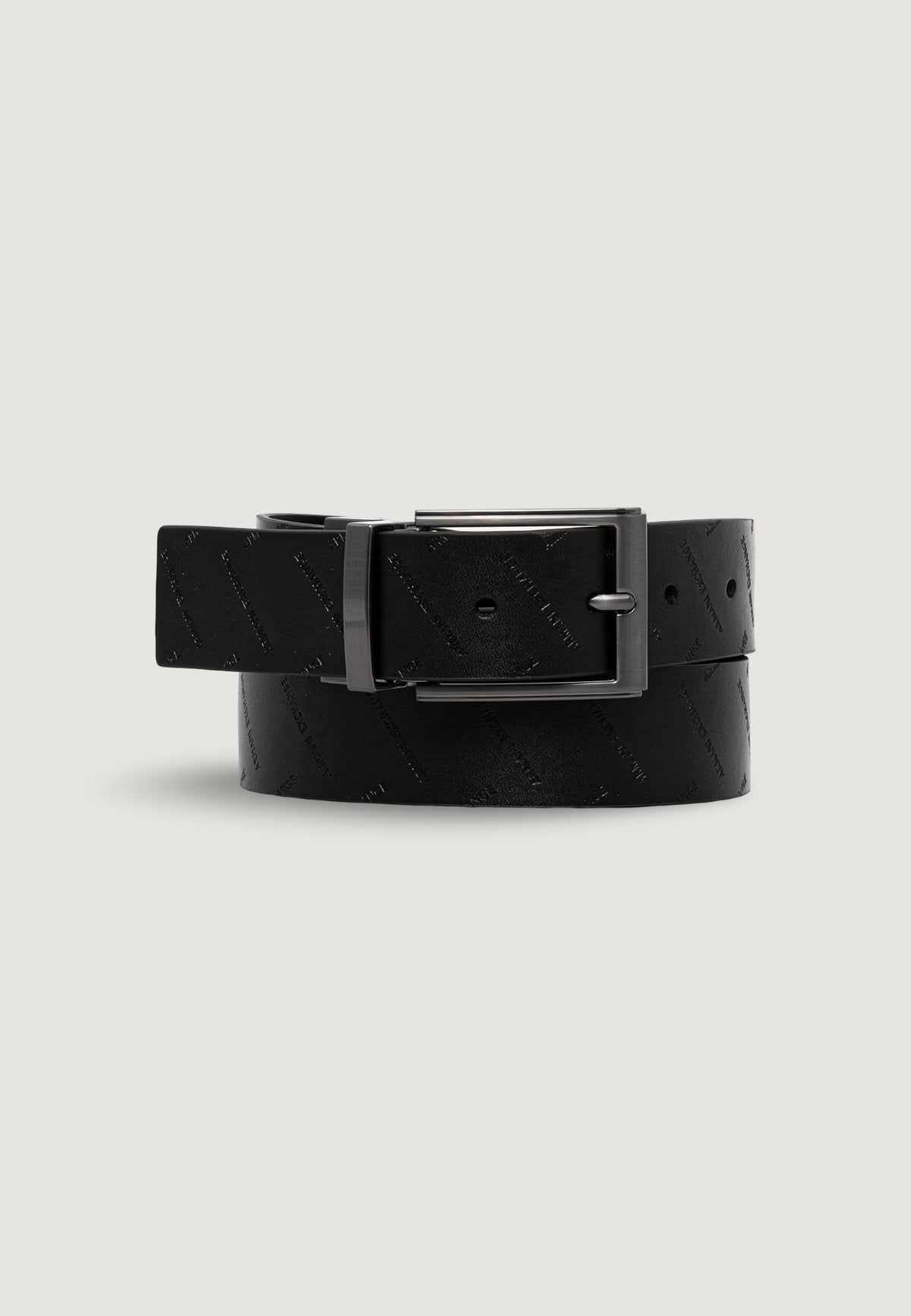 Armani Exchange Leren Riem Heren – Zwart