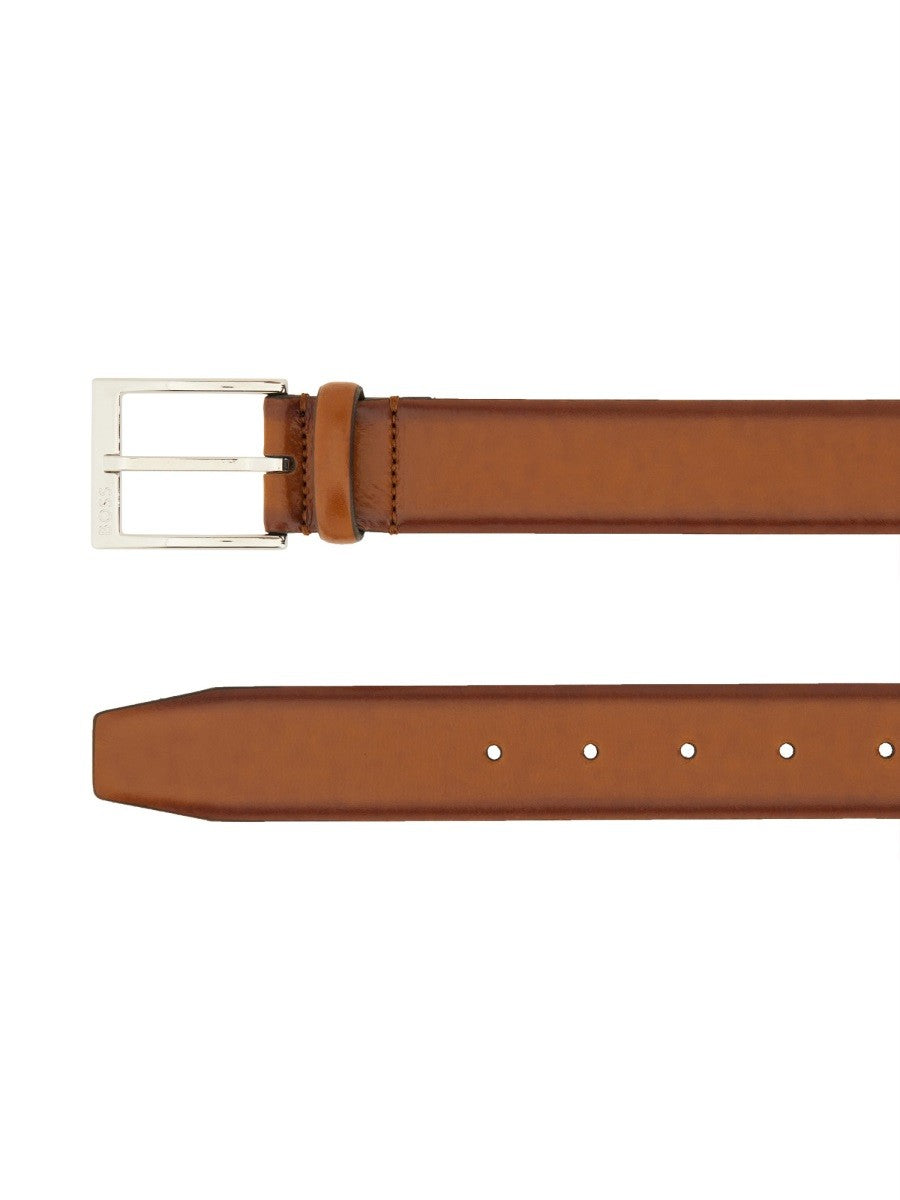 Boss Elloy Leren riem – Bruin