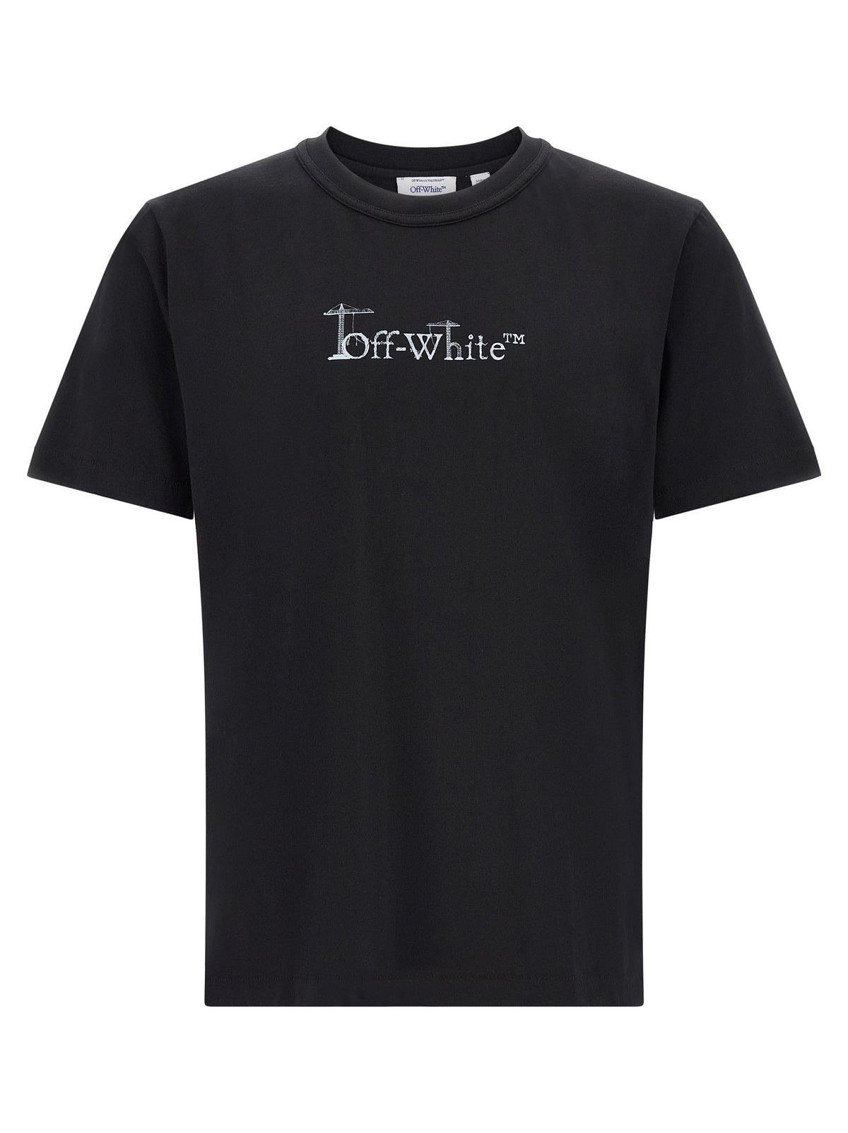 Off-White T-shirt met City Nature-print – Zwart